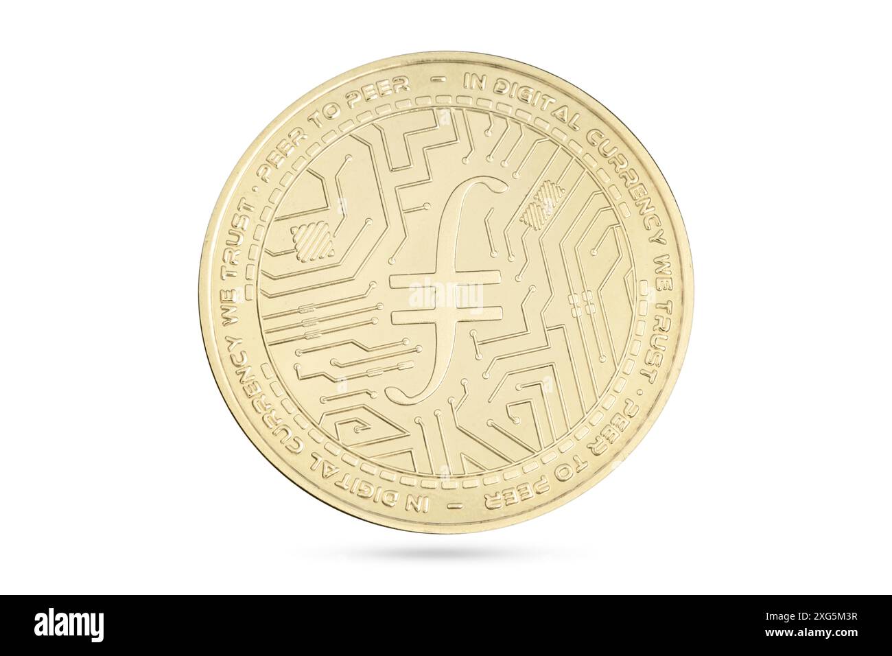 Auf weißem Hintergrund isolierte Kryptowährung für Filecoin-Münzen  Stockfotografie - Alamy