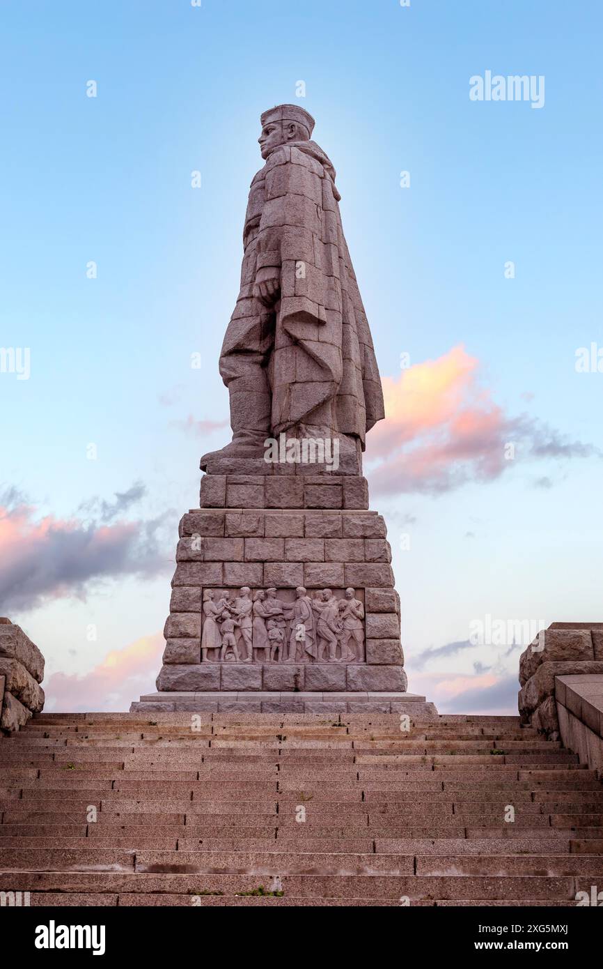 Aljosha Denkmal Statue des sowjetischen Soldaten auf dem Hügel Plovdiv, Bulgarien Stockfoto