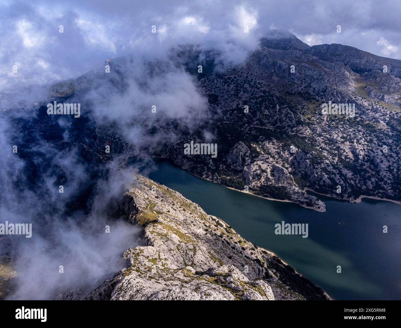 Puig de Ses Vinyes und Gorg Blau, Escorca, Mallorca, Balearen, Spanien Stockfoto