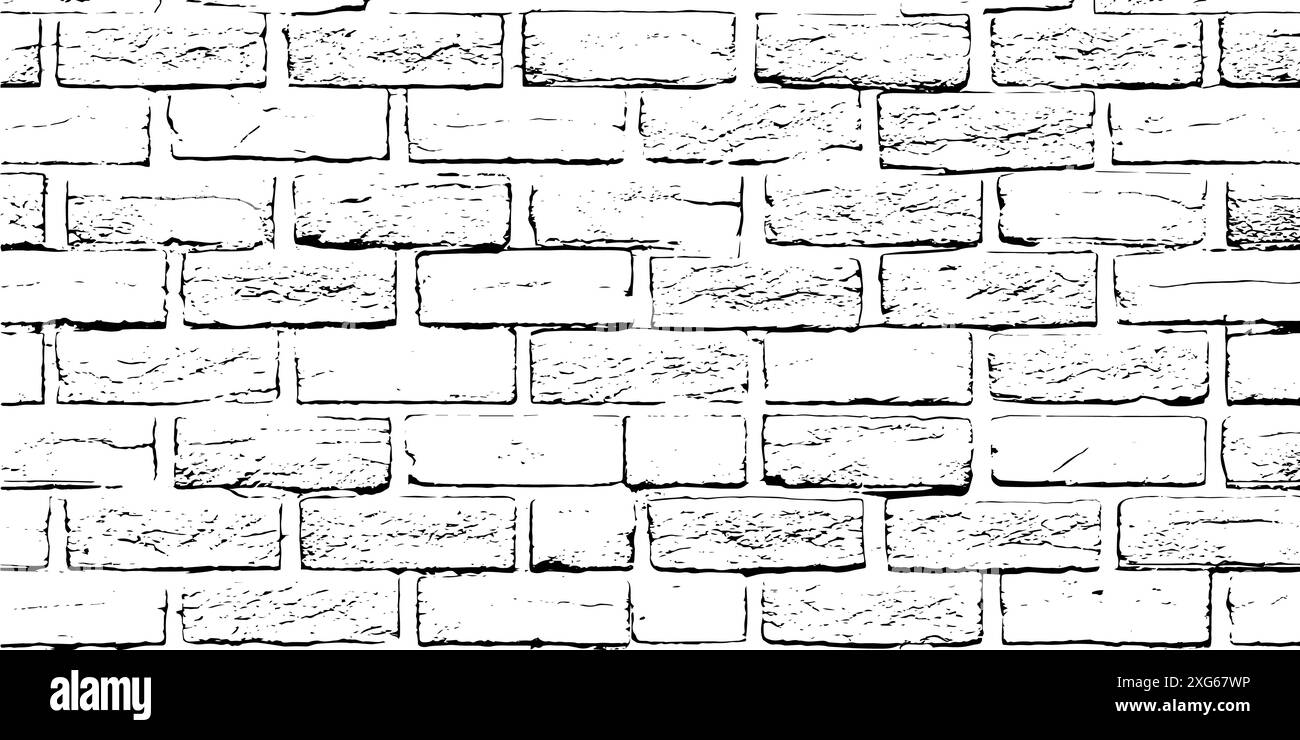 Nahtlose Vektor-Illustration der Ziegelwand-Textur. Stock Vektor