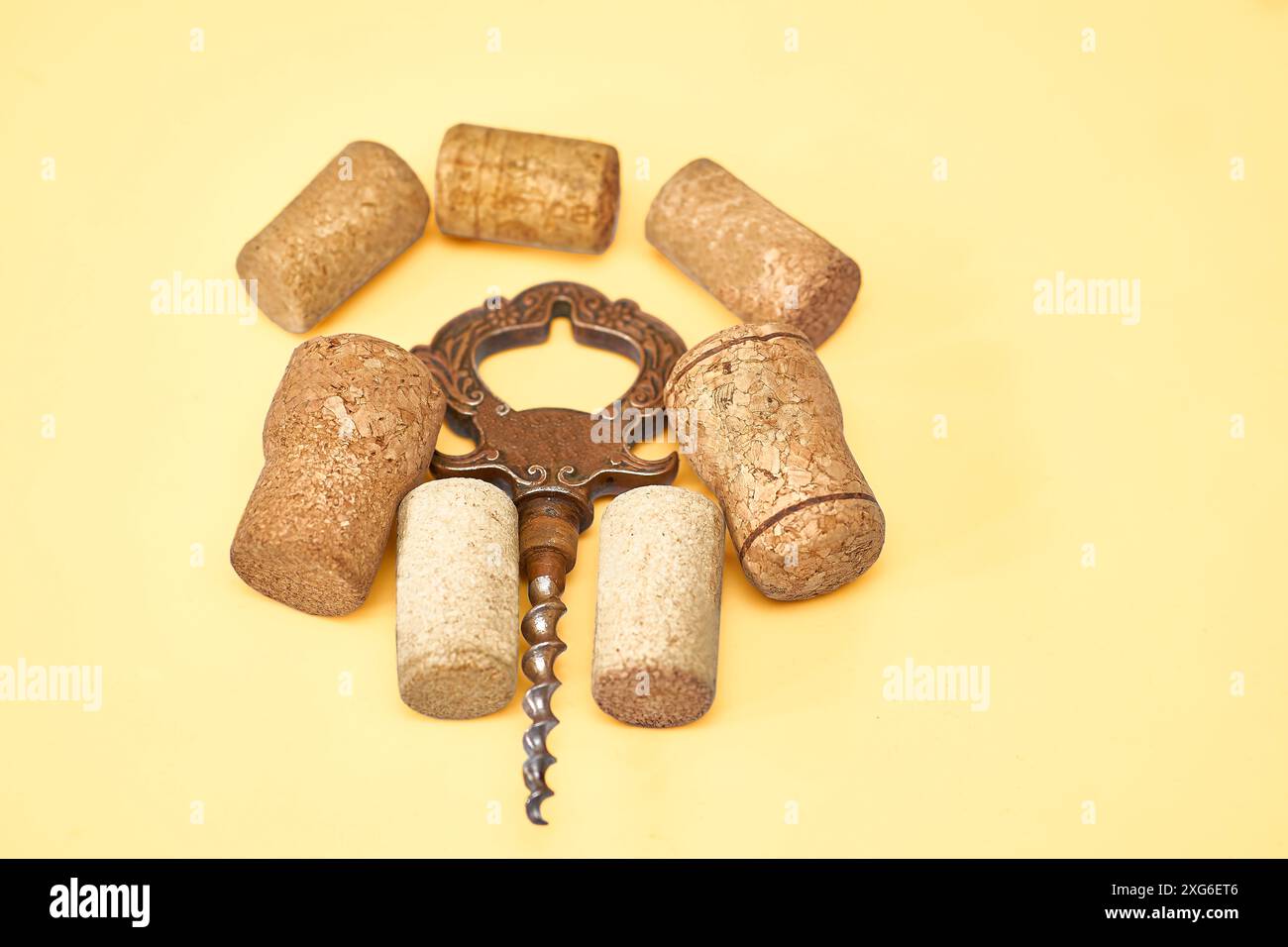 Ein starker oder leichter alkoholischer Alkohol, der aus Wein oder fermentiertem Fruchtsaft destilliert wird Stockfoto