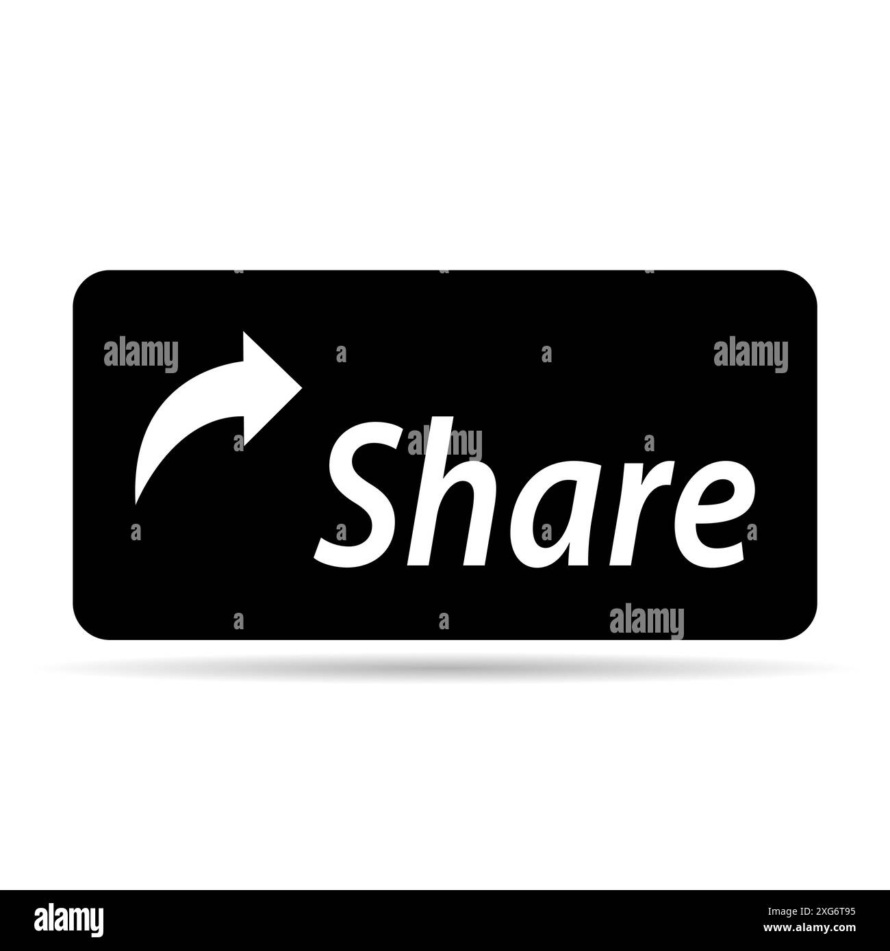Share Click Button Symbol, modernes Web Zeichen, Internet Vektor Illustration . Stock Vektor