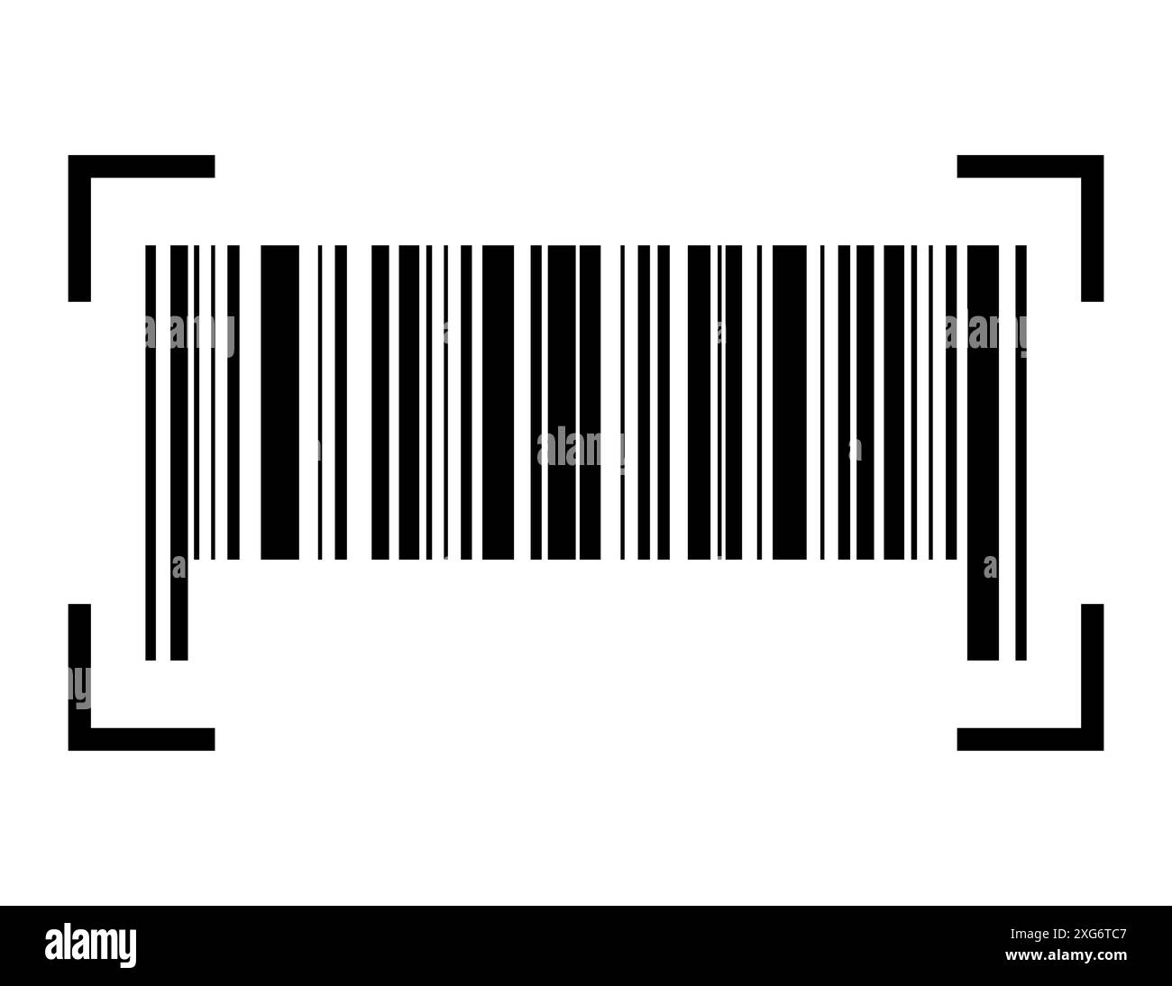 Barcode-Vektorsymbol. Barcode für flaches Web-Design. Isolierte Darstellung. Stock Vektor