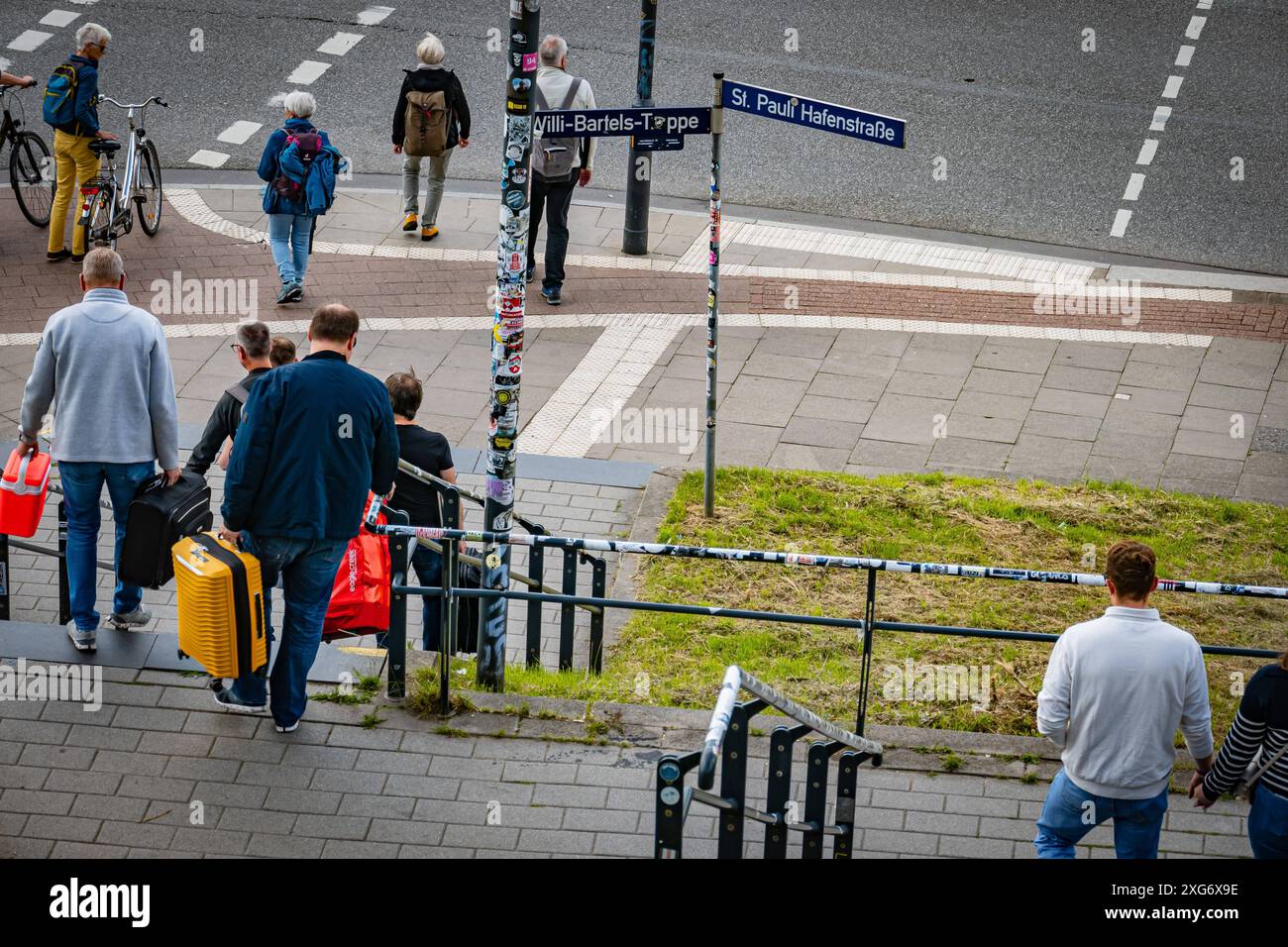 Hamburg Willi-Bartels-Treppe - 07.07.2024 Hamburg *** Hamburg Willi Bartels Treppe 07 07 2024 Hamburg Stockfoto