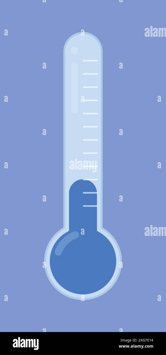 Symbolvektor für kalte Temperatur. Illustration für die Wintersaison. Kalte Schneetemperatur Stock Vektor