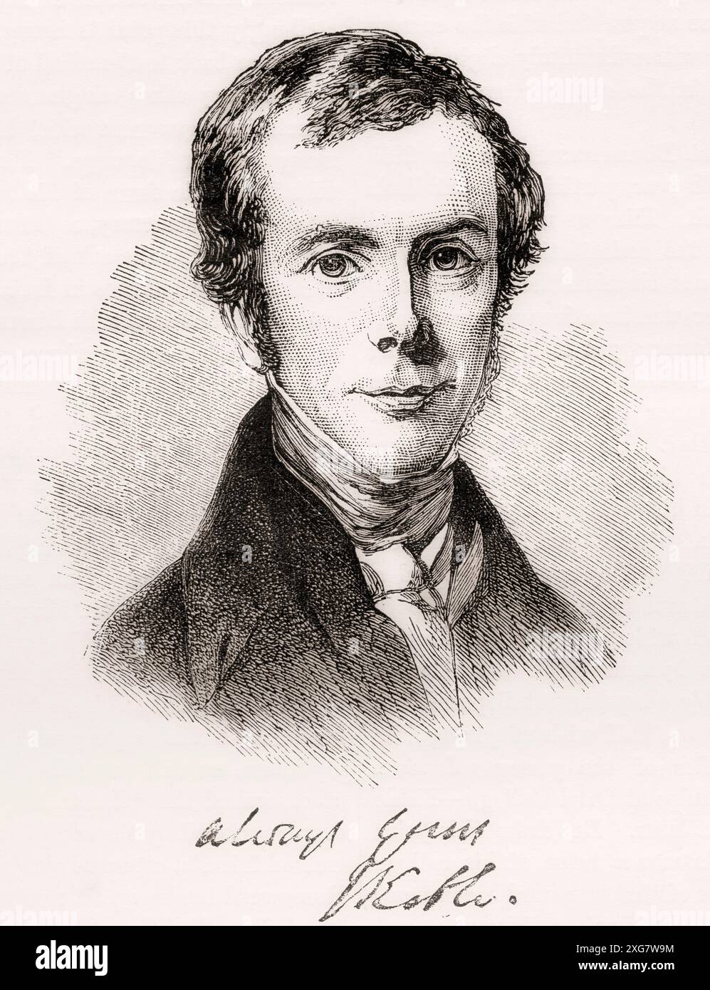 John Keble, 1792–1866. Englischer anglikanischer Priester und Dichter. Aus Cassells Illustrated History of England, veröffentlicht um 1880. Stockfoto