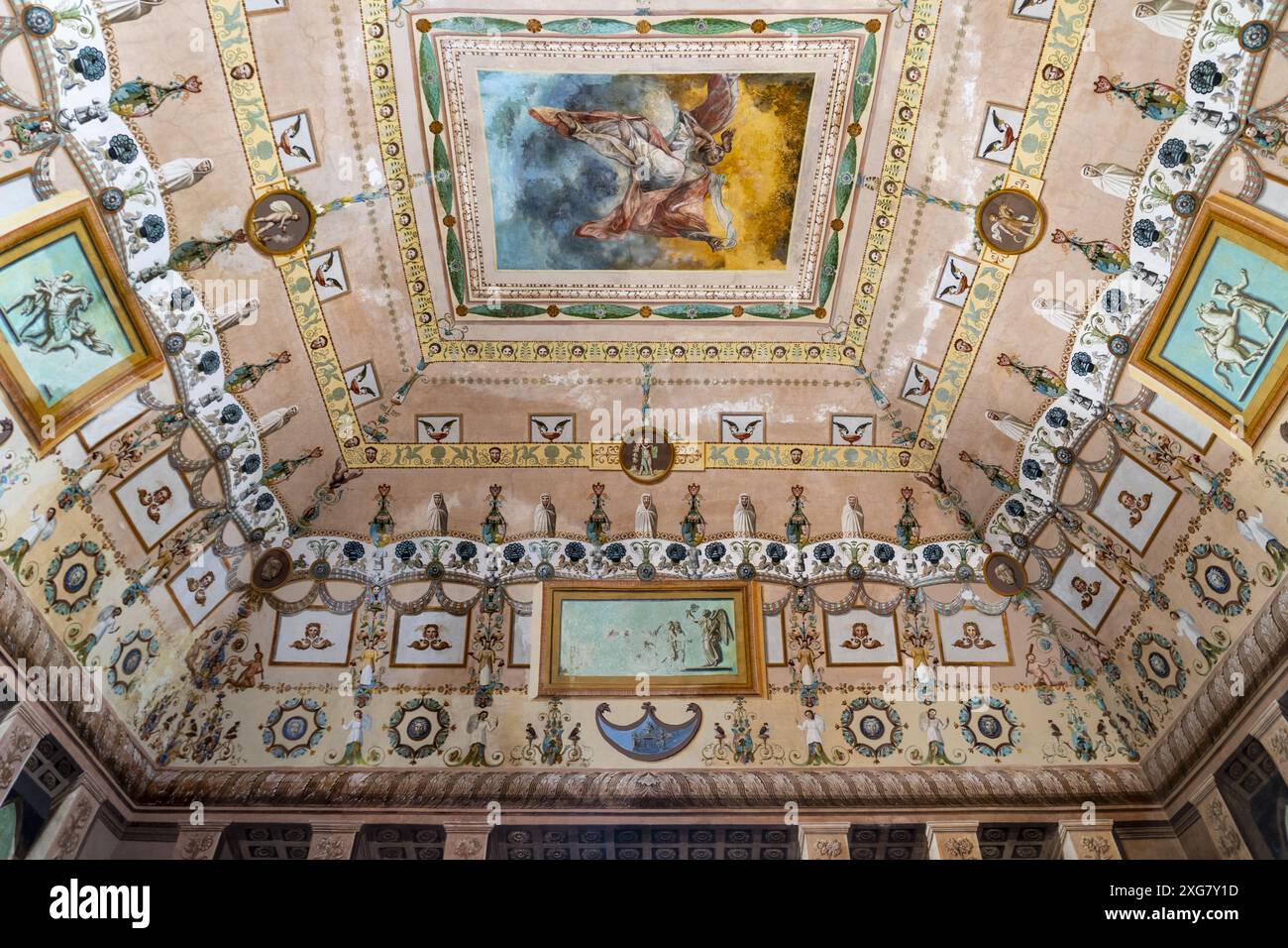 Deckenfresken im Monastero dei Benedettini di San Nicolò, Catania Stockfoto