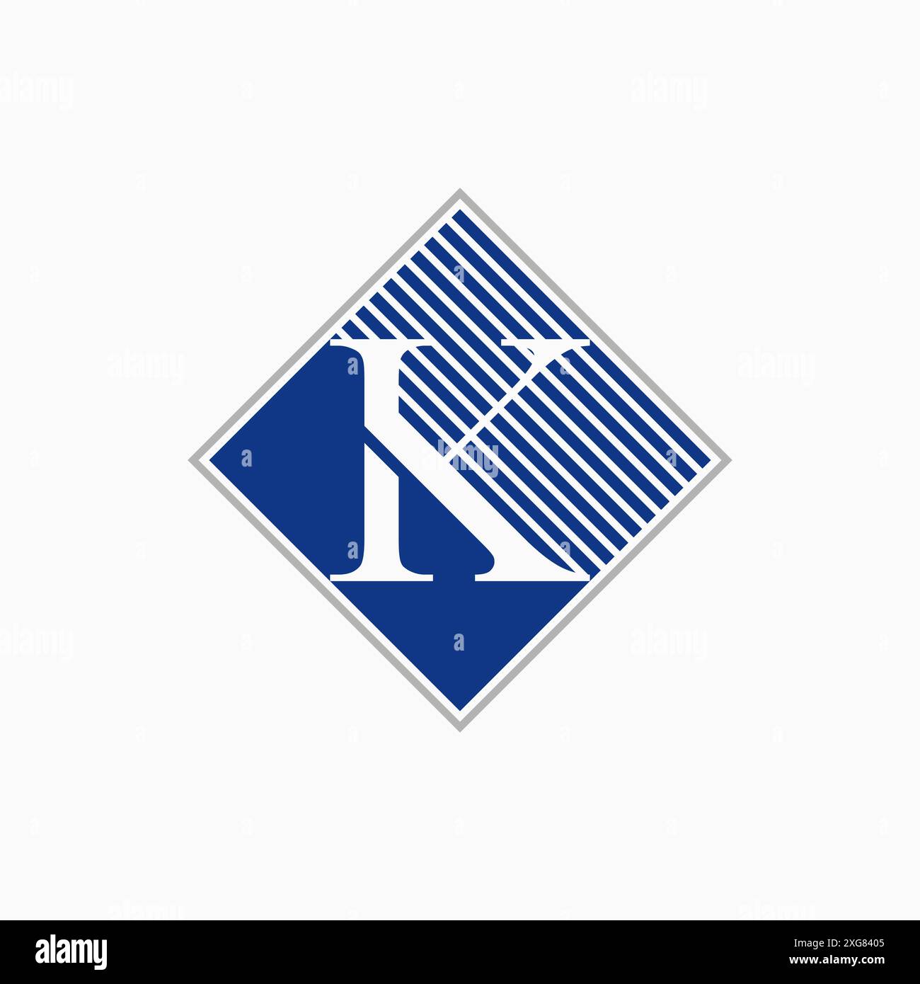 Logo Design Grafikkonzept kreative abstrakte Premium Vektor-Vorrat erste K Serifenschrift Schnitt Linie aus. In Bezug auf die Kanzlei für Monogramm-Typographie Stock Vektor