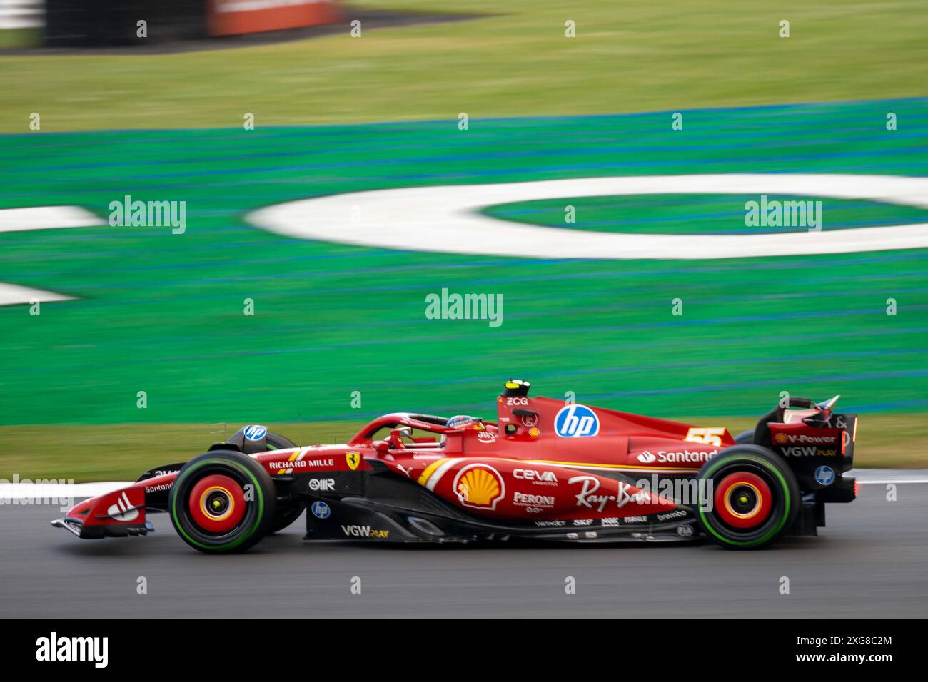 Silverstone (Towcester), Großbritannien, 07. Juli 2024, Carlos Sainz beim britischen Grand Prix Credit: Christopher Neve/Alamy Live News Stockfoto