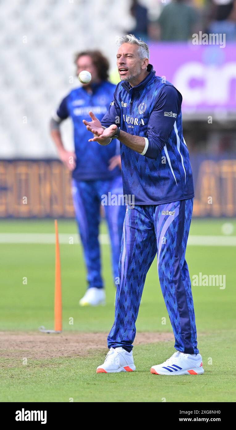 Edgbaston, Birmingham, Großbritannien. Juli 2024. World Championship of Legends T20 Cricket League, England Champions gegen Pakistan Champions; Sajid Mahmood of England Credit: Action Plus Sports/Alamy Live News Stockfoto