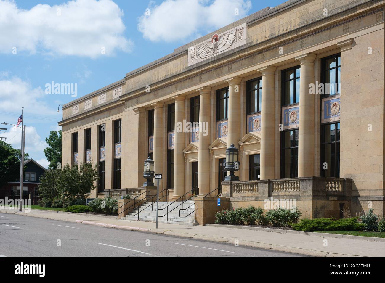 US Federal Building and Courthouse in Flint Michigan USA Stockfoto