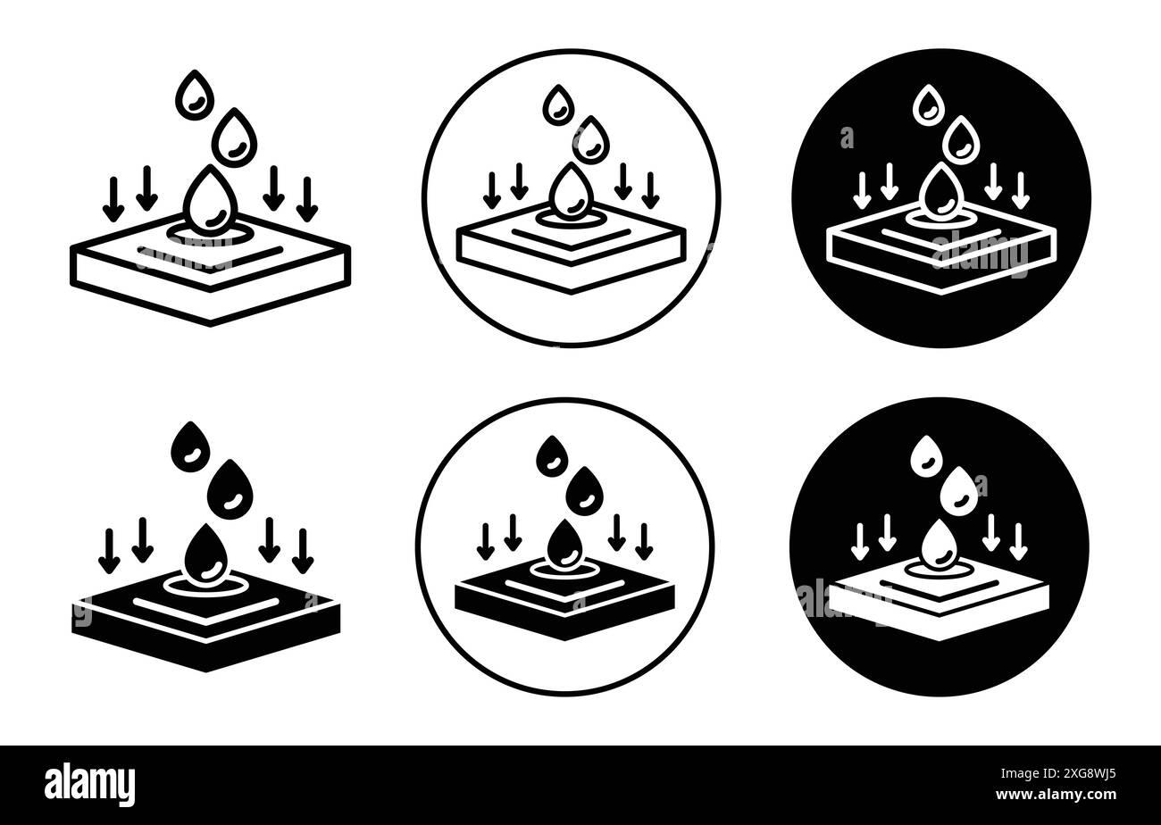 Sammlung des Symbols „Absorption“ für Vektor-Logo für die Web-App-ui Stock Vektor