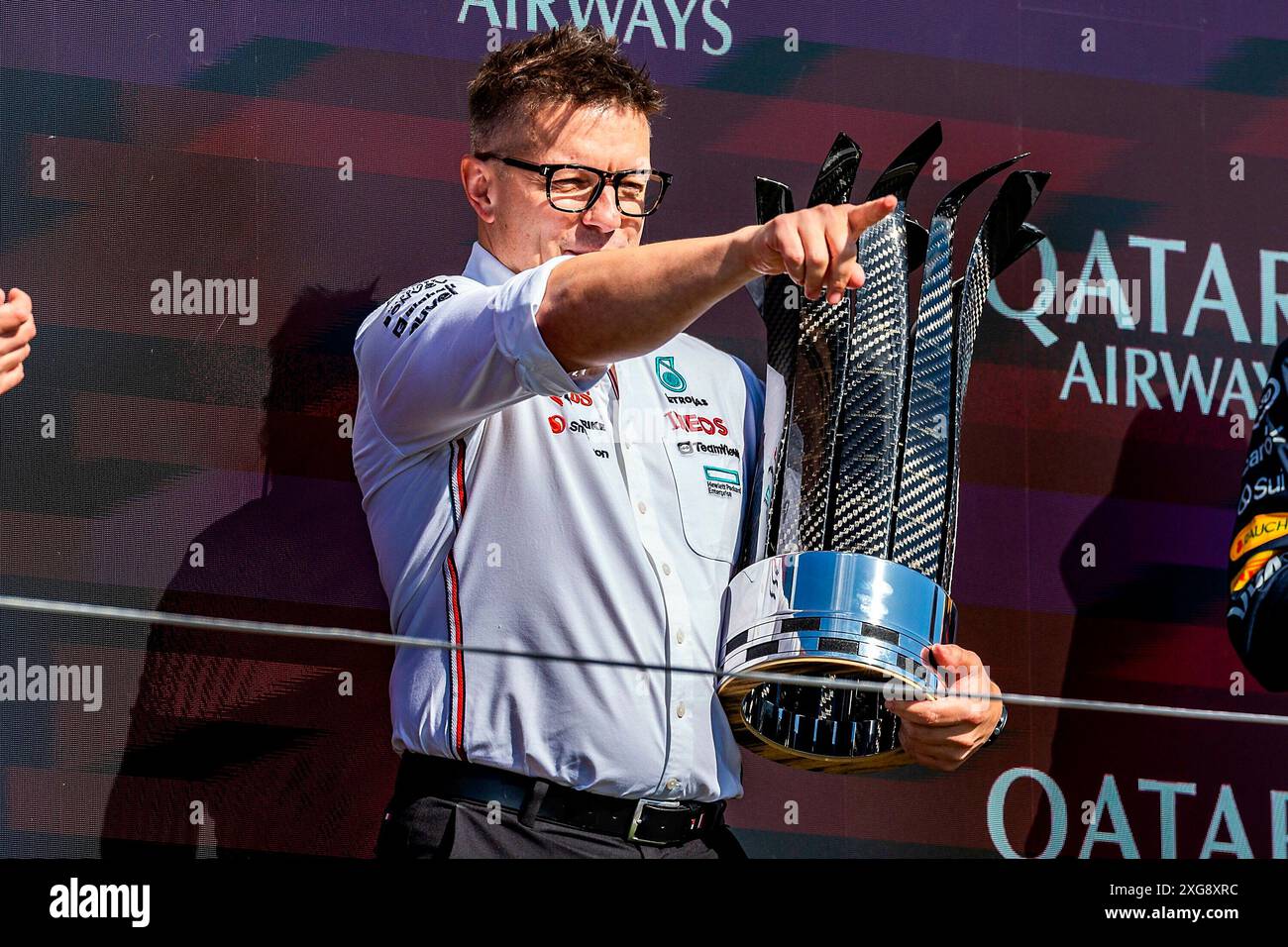 07.07.2024, Silverstone Circuit, Silverstone, FORMEL 1 QATAR AIRWAYS BRITISH GRAND PRIX 2024, im Bild Renningenieur Peter Bonnington (Mercedes-AMG Petronas F1 Team) Stockfoto