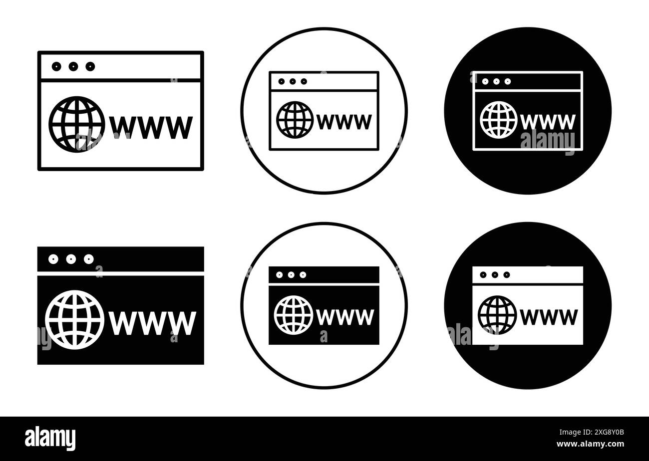 Sammlung von Domänen-Symbol-Vektor-Logo für Web-App-ui Stock Vektor