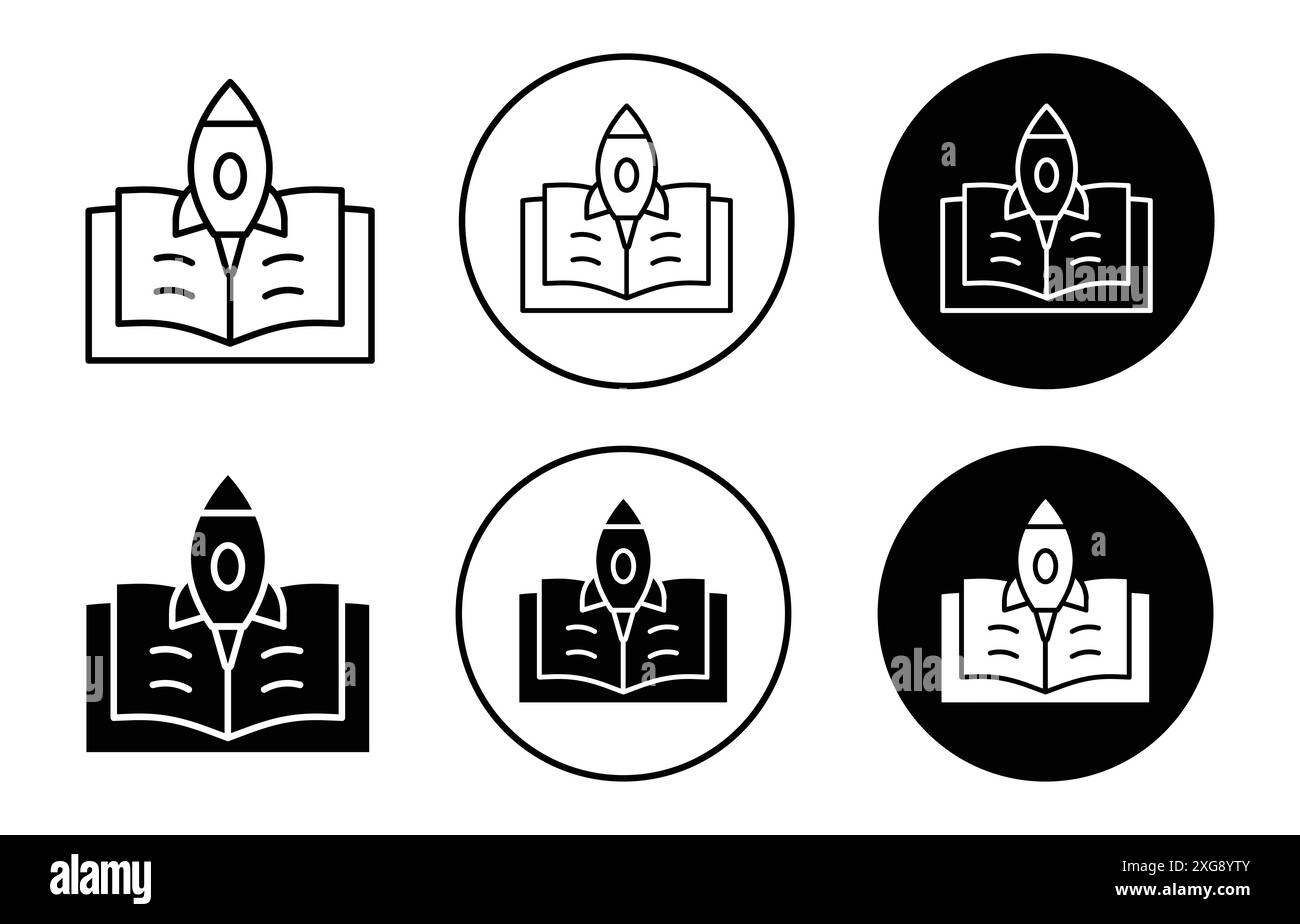 Science-Fiction-Symbol-Vektor-Logo-Set-Kollektion für Web-App-ui Stock Vektor