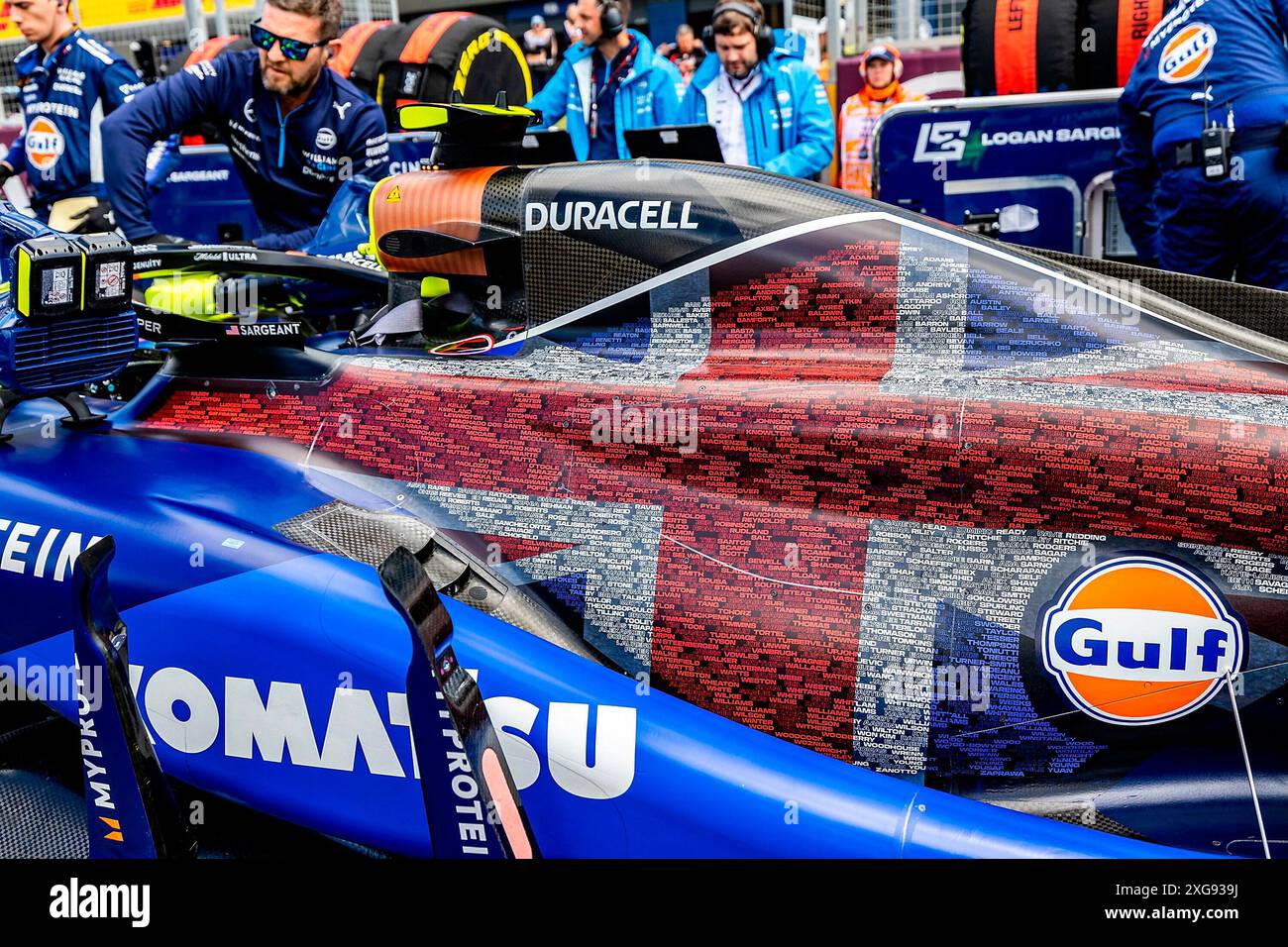 07.07.2024, Silverstone Circuit, Silverstone, FORMEL 1 QATAR AIRWAYS BRITISH GRAND PRIX 2024, Foto Logan Sargeant (USA), Williams Racing Stockfoto