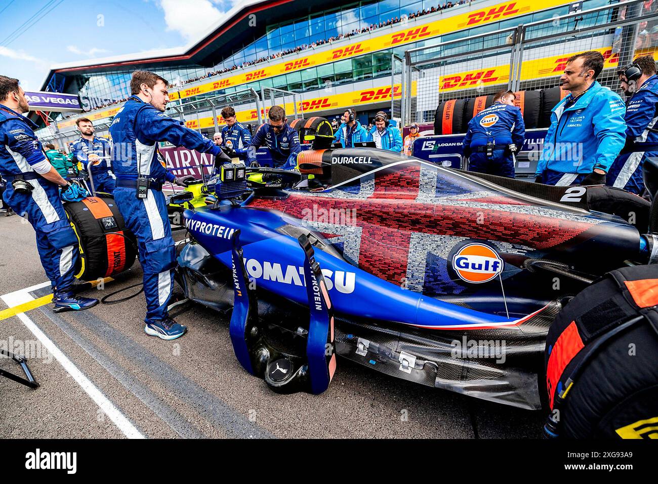 07.07.2024, Silverstone Circuit, Silverstone, FORMEL 1 QATAR AIRWAYS BRITISH GRAND PRIX 2024, Foto Logan Sargeant (USA), Williams Racing Stockfoto