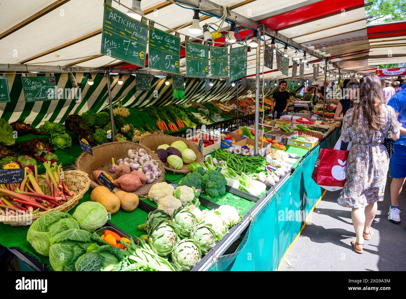 Pariser Lebensmittelmarkt Stockfoto