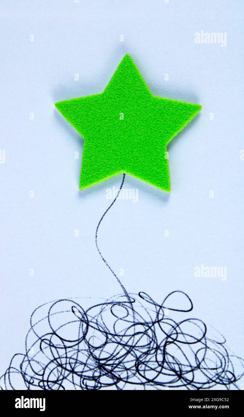 Star Leader, der den Weg findet, Konflikte zu lösen Stockfoto