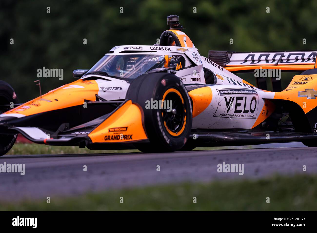 Lexington, Oh, USA. Juli 2024. ALEXANDER ROSSI (7) aus Nevada City, Kalifornien, übt für den Honda Indy 200 auf dem Mid-Ohio Sports Car Course in Lexington, OH. (Kreditbild: © Walter G. Arce Sr./ASP via ZUMA Press Wire) NUR REDAKTIONELLE VERWENDUNG! Nicht für kommerzielle ZWECKE! Quelle: ZUMA Press, Inc./Alamy Live News Stockfoto