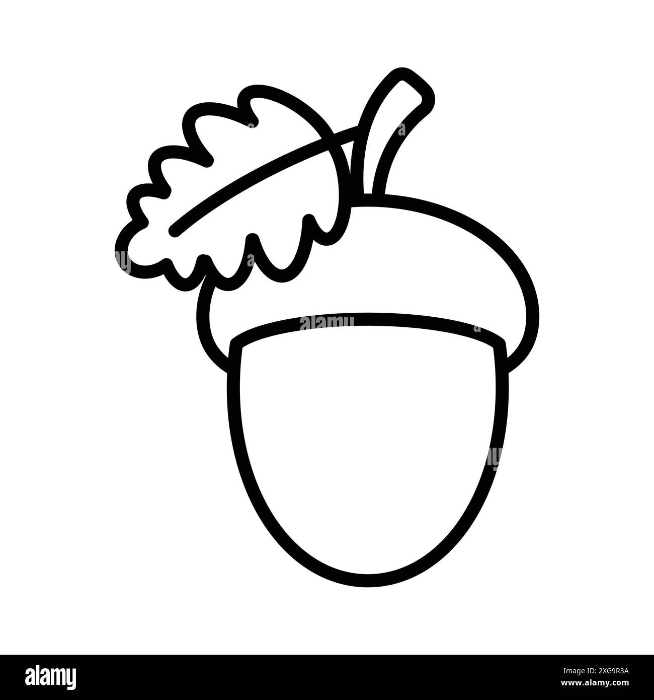 acorn-Symbol-Vektor-Designvorlage in weißem Hintergrund Stock Vektor