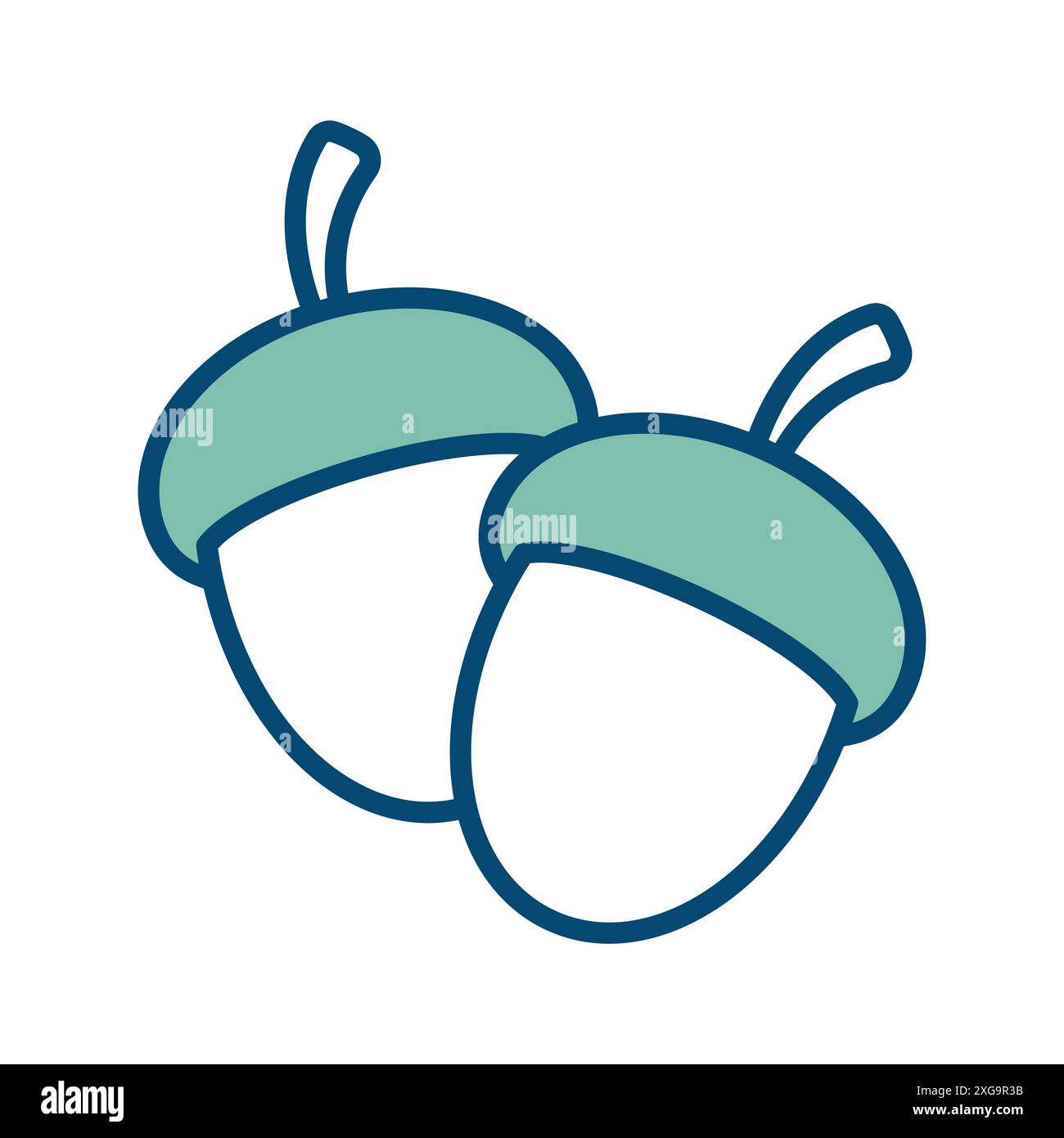 acorn-Symbol-Vektor-Designvorlage in weißem Hintergrund Stock Vektor