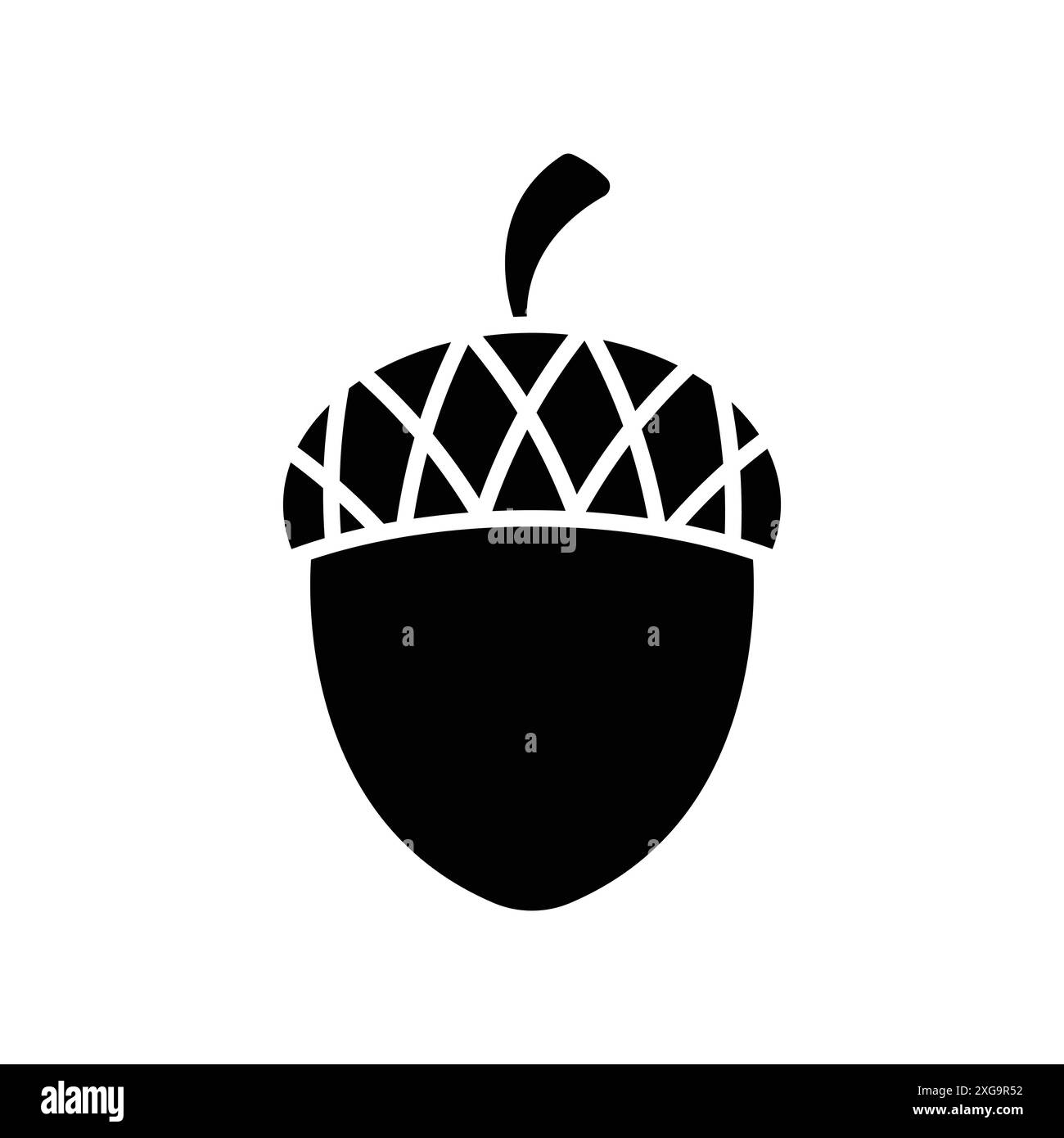 acorn-Symbol-Vektor-Designvorlage in weißem Hintergrund Stock Vektor