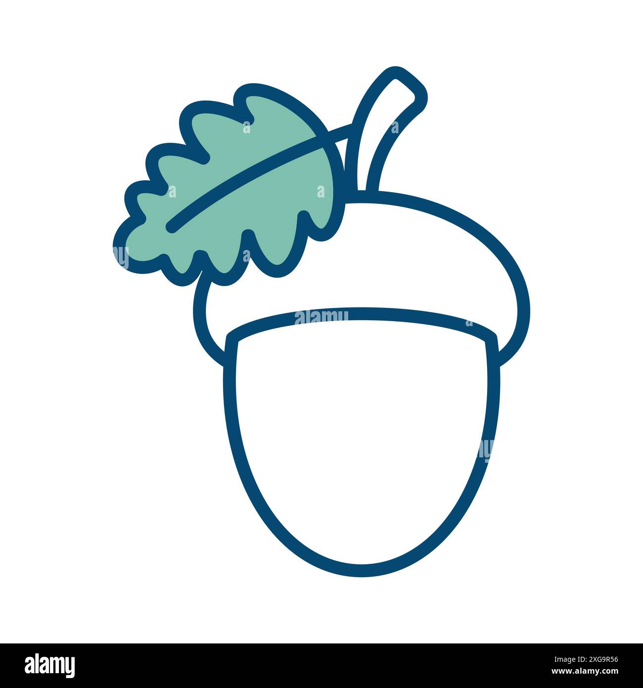 acorn-Symbol-Vektor-Designvorlage in weißem Hintergrund Stock Vektor