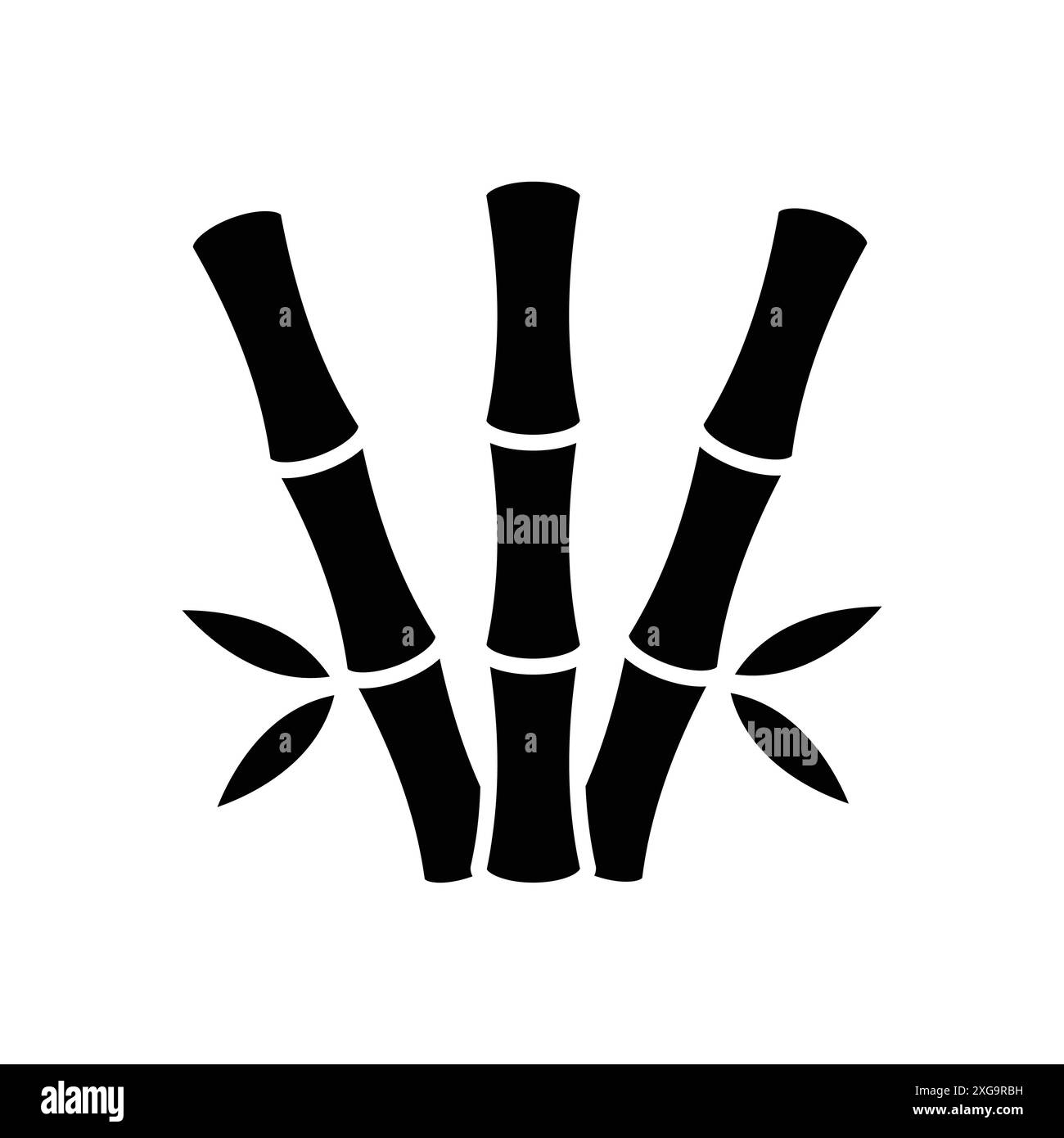 Bambus Symbol Vektor Design Temp[spät in weiß Hintergrund Stock Vektor