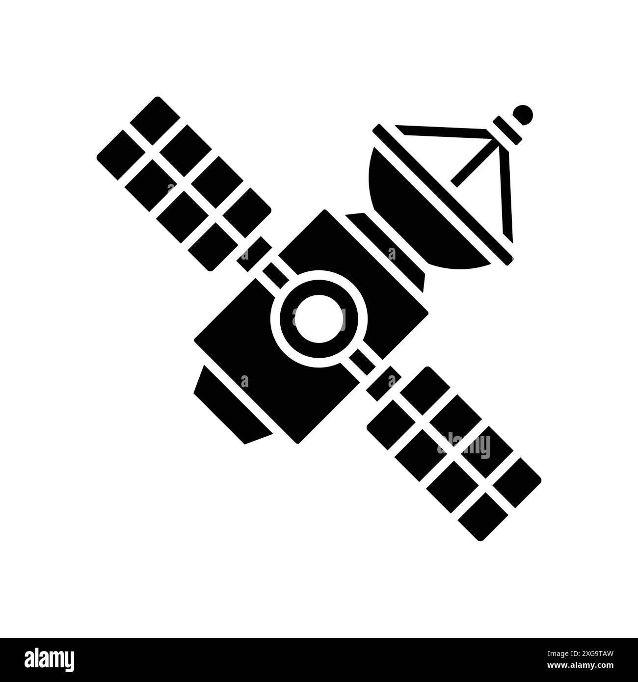 Designvorlage für Satellitensymbole in weißem Hintergrund Stock Vektor