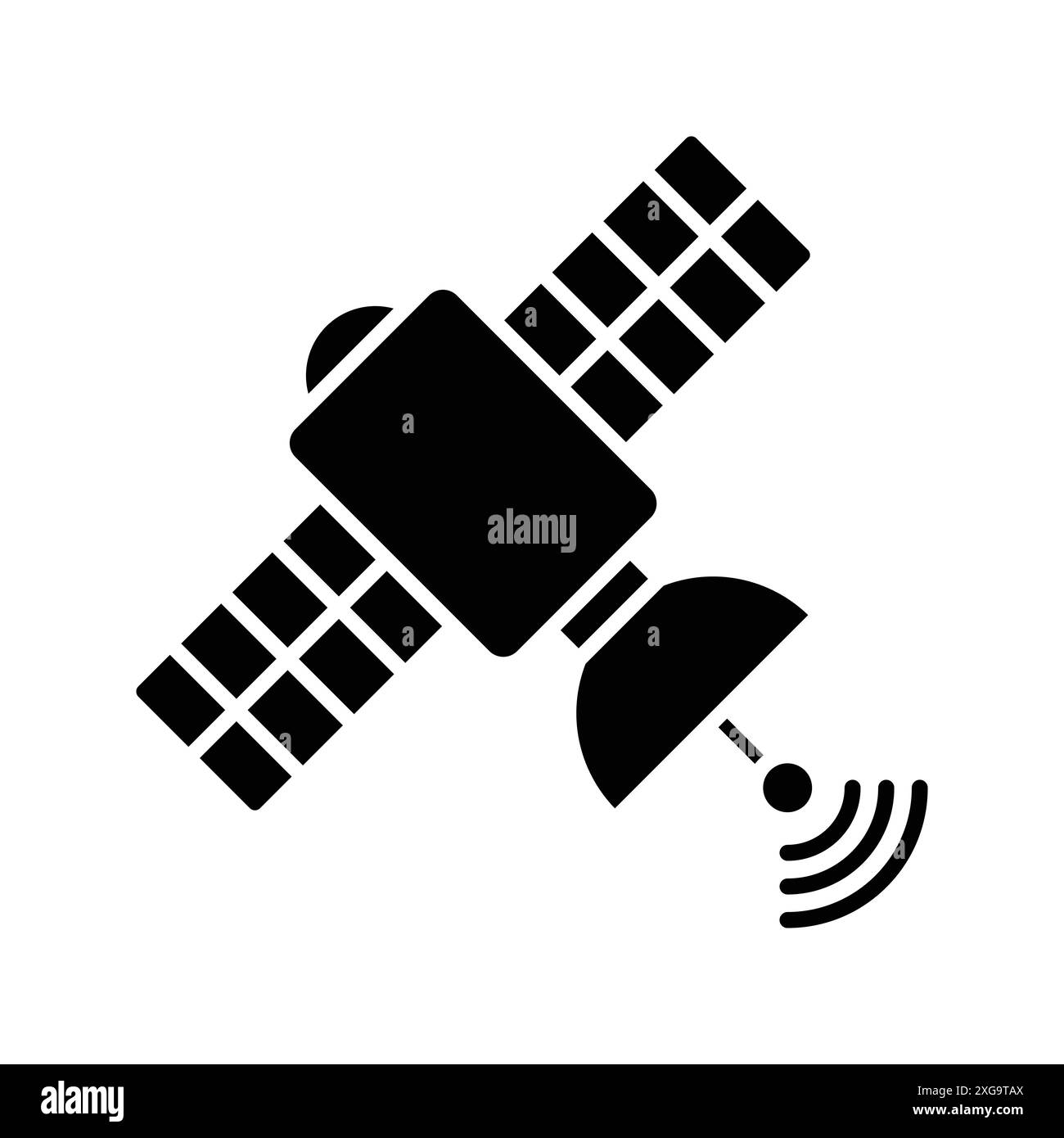 Designvorlage für Satellitensymbole in weißem Hintergrund Stock Vektor