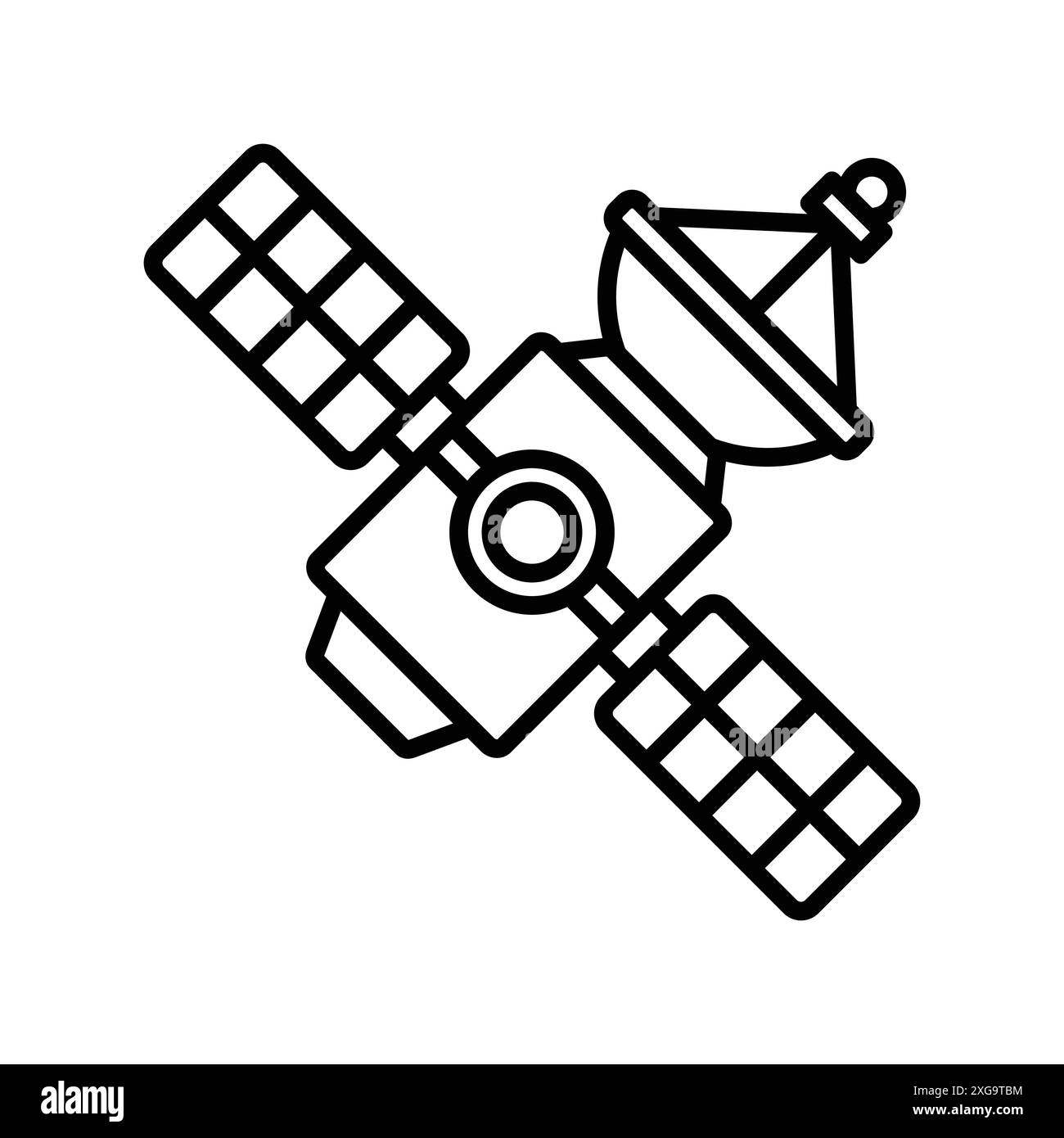 Designvorlage für Satellitensymbole in weißem Hintergrund Stock Vektor