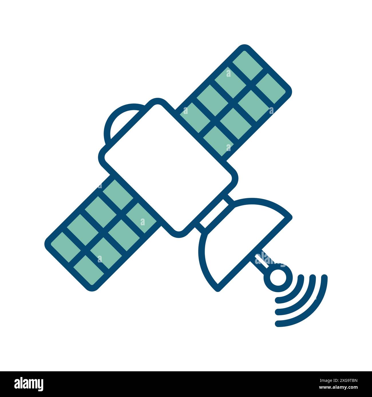 Designvorlage für Satellitensymbole in weißem Hintergrund Stock Vektor