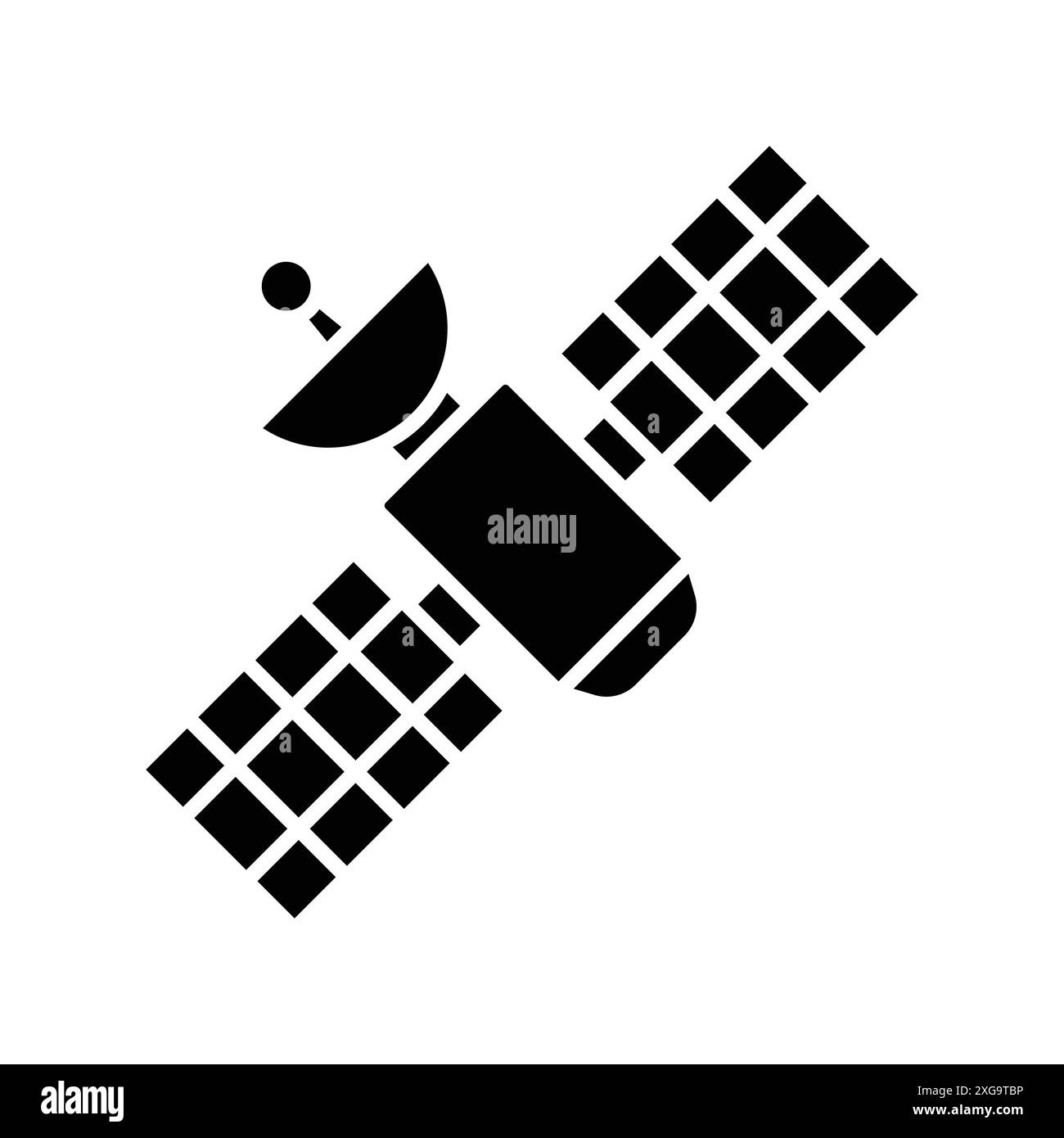 Designvorlage für Satellitensymbole in weißem Hintergrund Stock Vektor