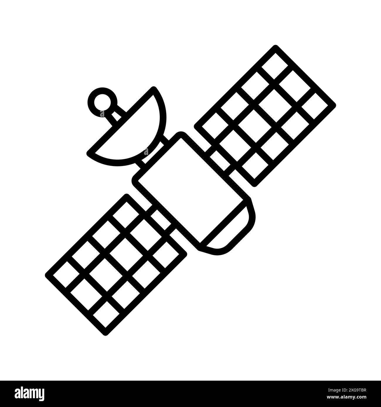 Designvorlage für Satellitensymbole in weißem Hintergrund Stock Vektor