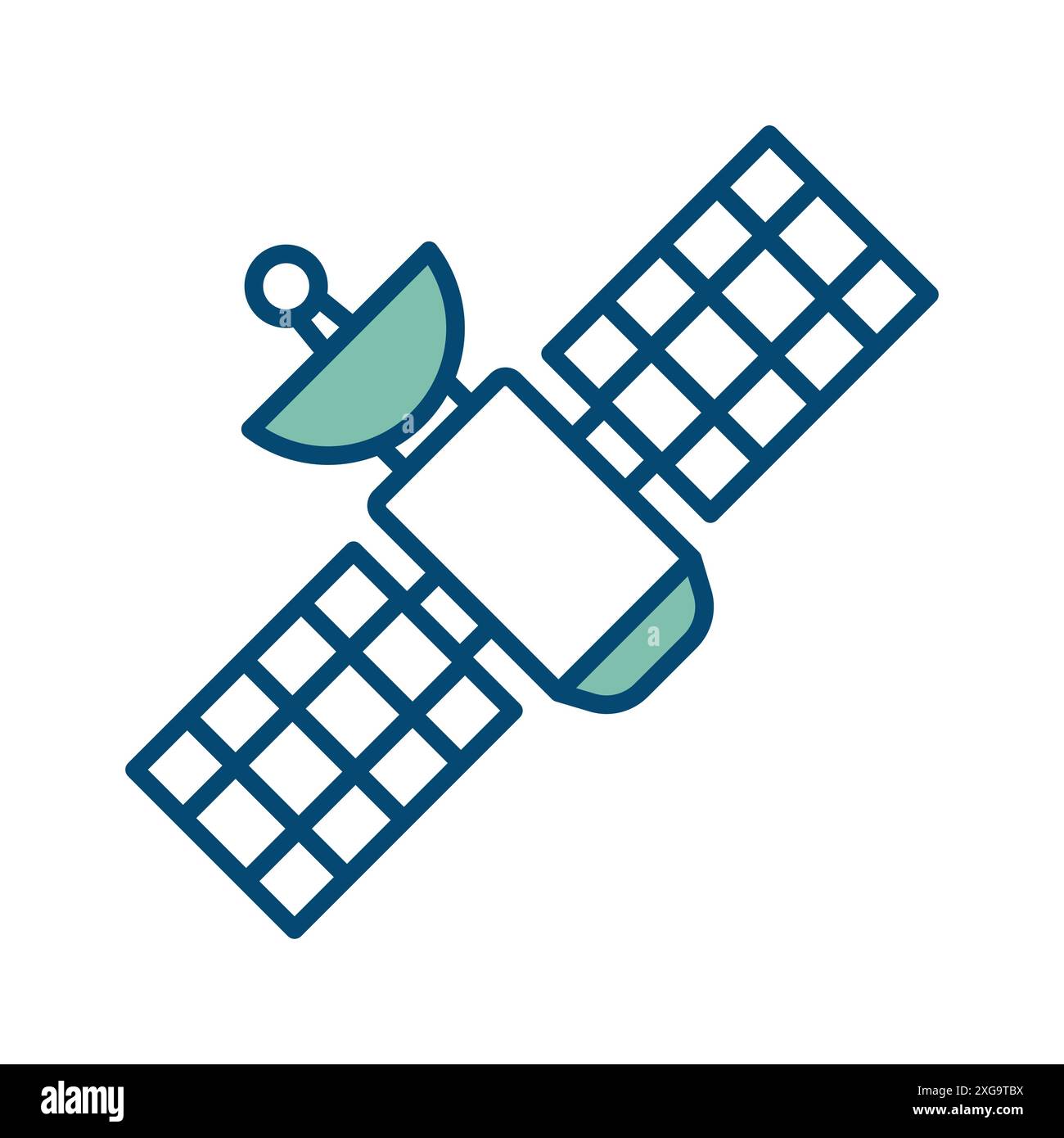 Designvorlage für Satellitensymbole in weißem Hintergrund Stock Vektor