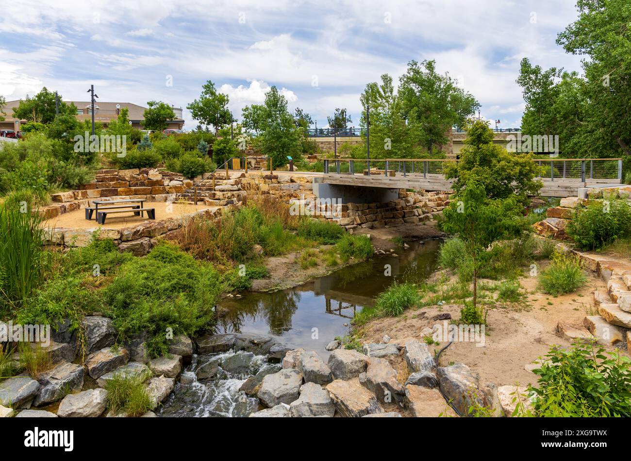 Festival Park in Castle Rock, Colorado Stockfoto