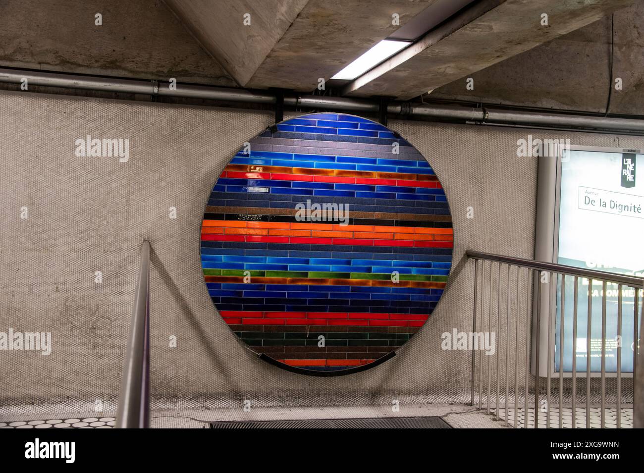 Circle 1966 an der U-Bahnstation Peel in Montreal, Quebec, Kanada Stockfoto
