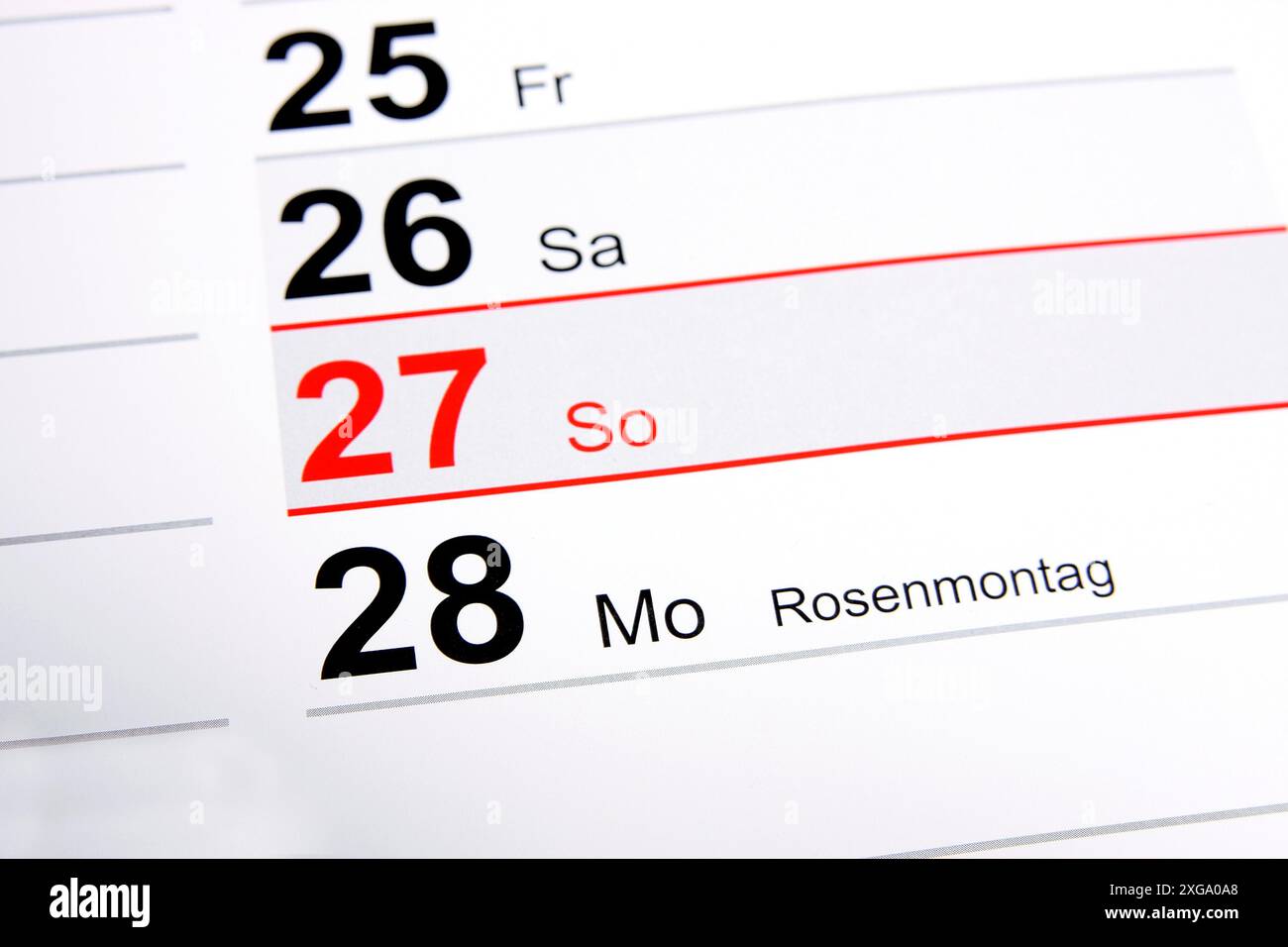 Rose Monday Stockfoto