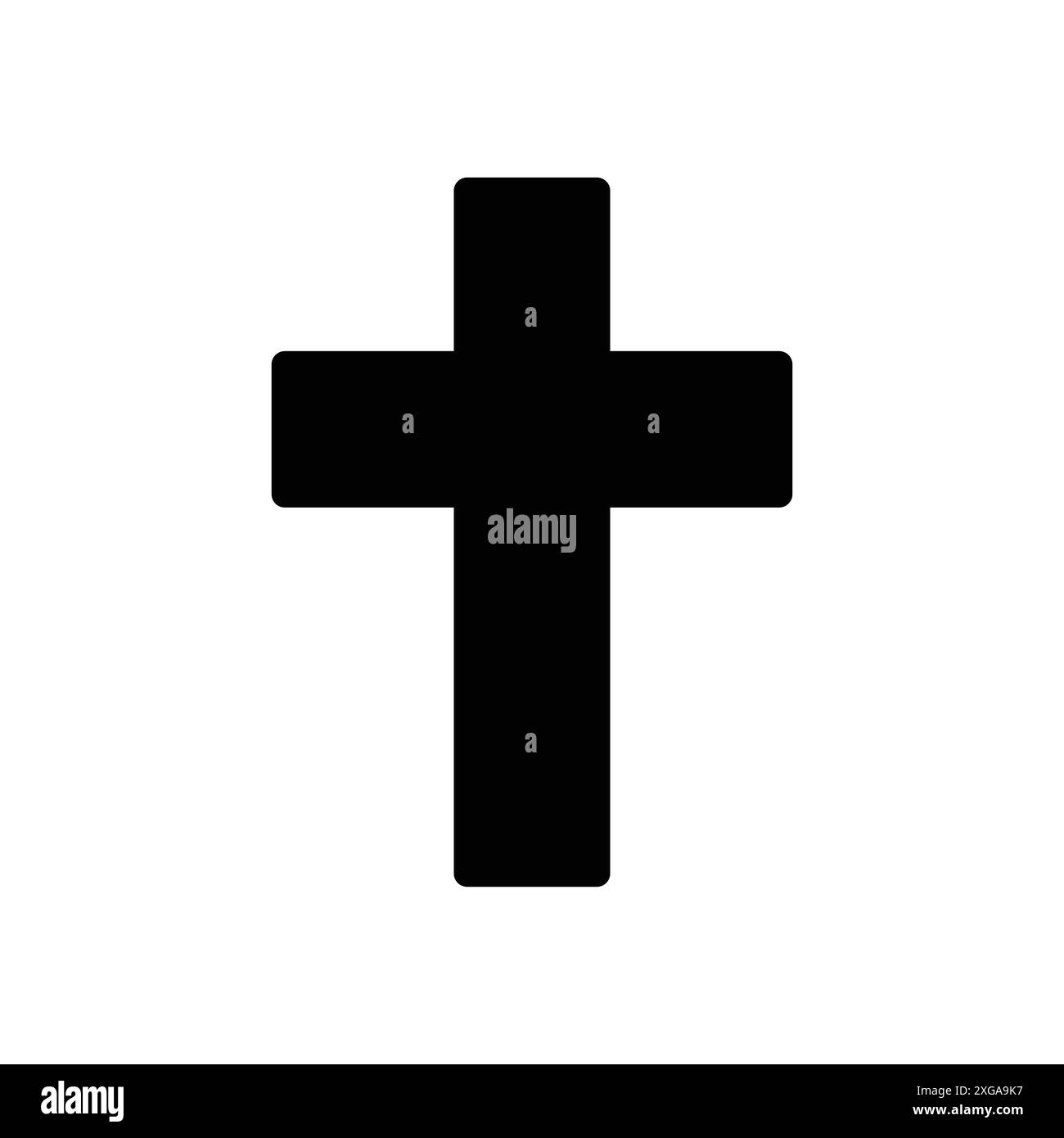 christliches Kreuz Symbol Vektor Design Vorlage in weißem Hintergrund Stock Vektor