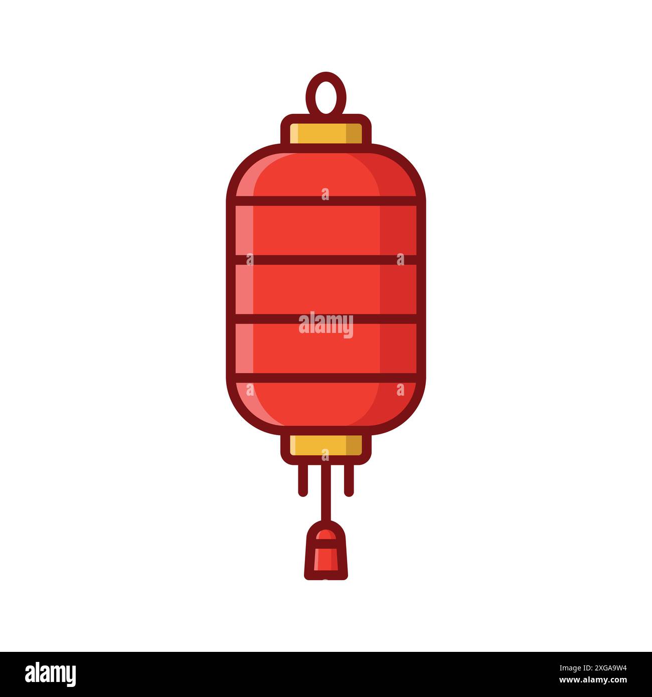 chinesische Laterne Icon Vektor Design Vorlage in weißem Hintergrund Stock Vektor