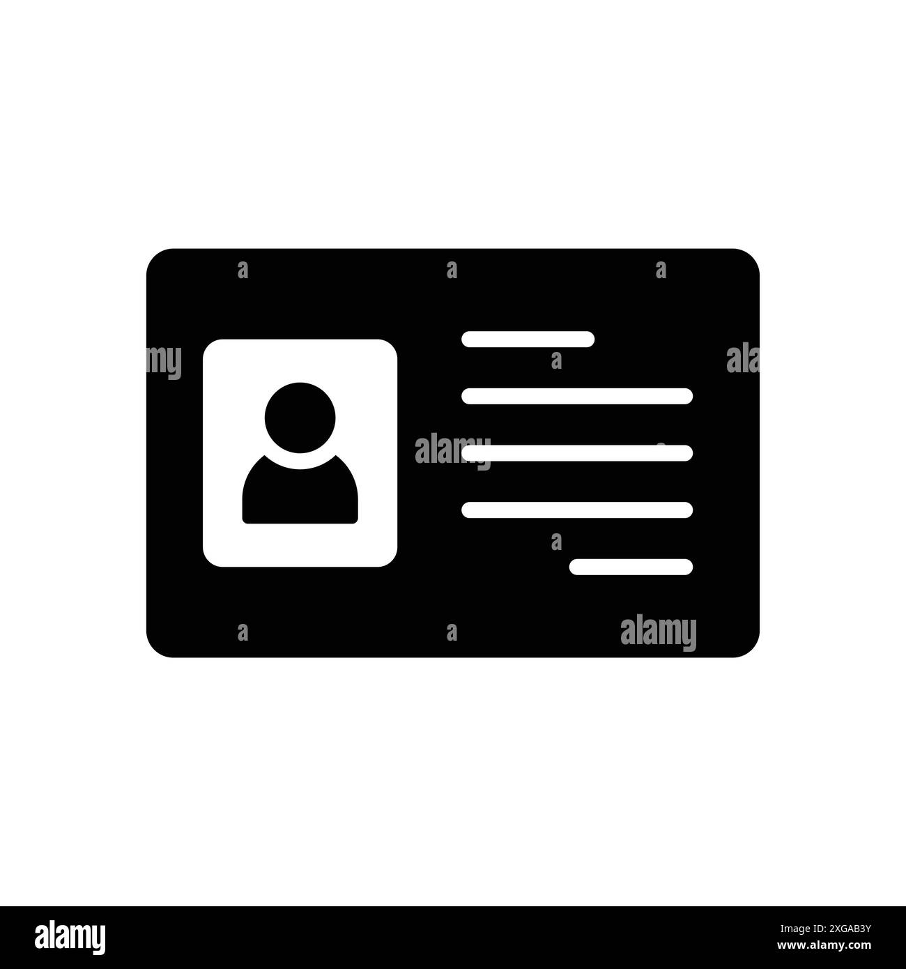 id-Kartensymbol-Vektor-Designvorlage in weißem Hintergrund Stock Vektor