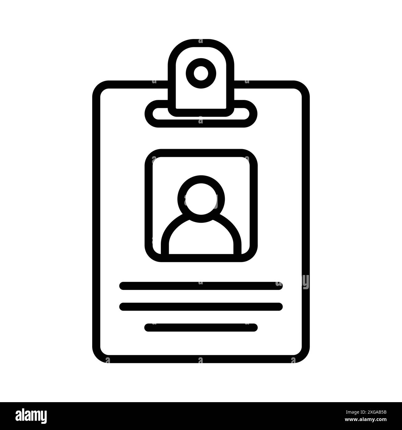 id-Kartensymbol-Vektor-Designvorlage in weißem Hintergrund Stock Vektor