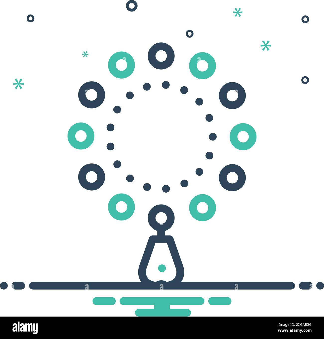 Symbol für Perlen, Halskette Stock Vektor