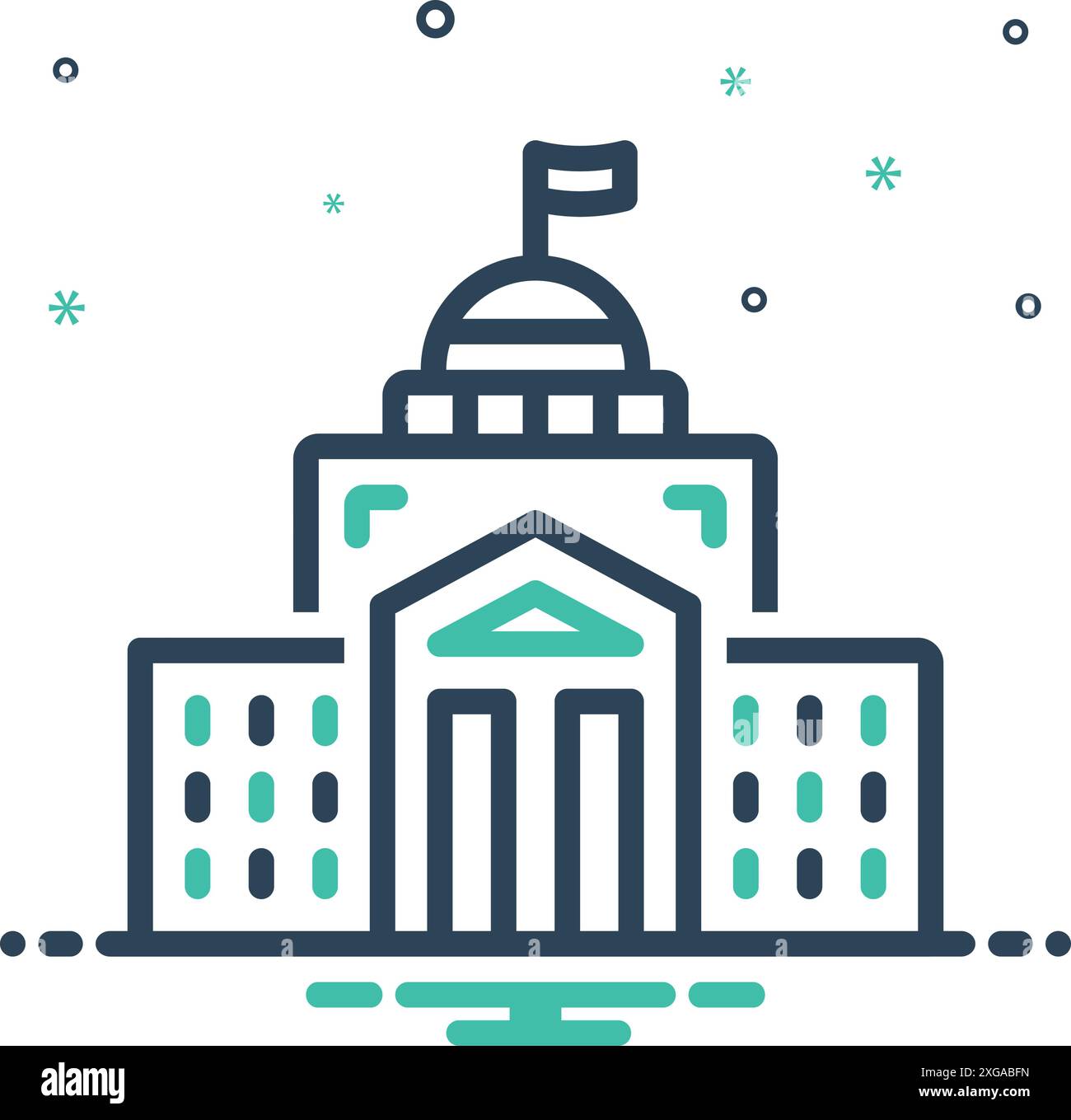 Symbol für Bund, Gebäude Stock Vektor