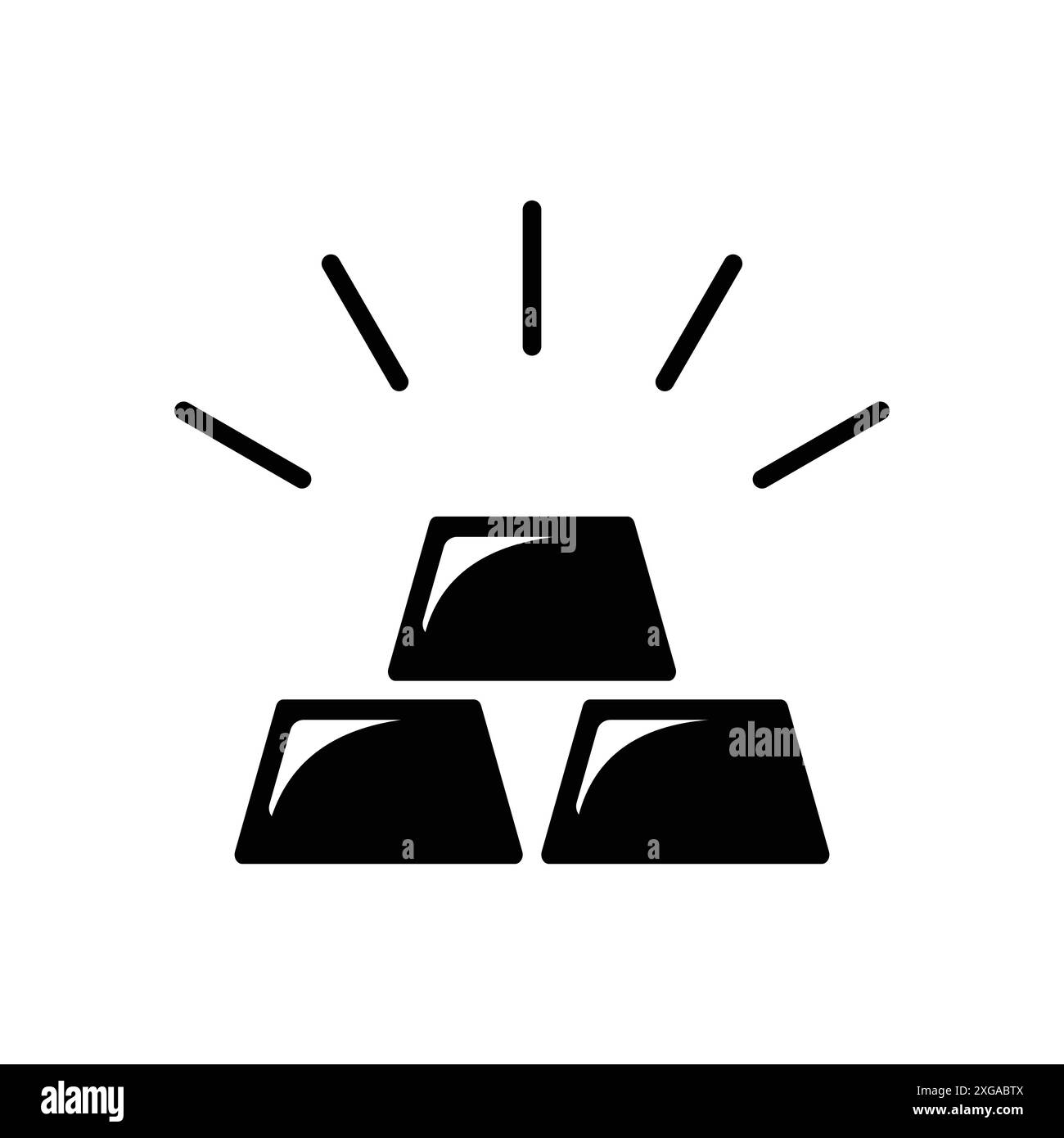 Goldene Bar Symbol Vektor Design Vorlage in weißem Hintergrund Stock Vektor