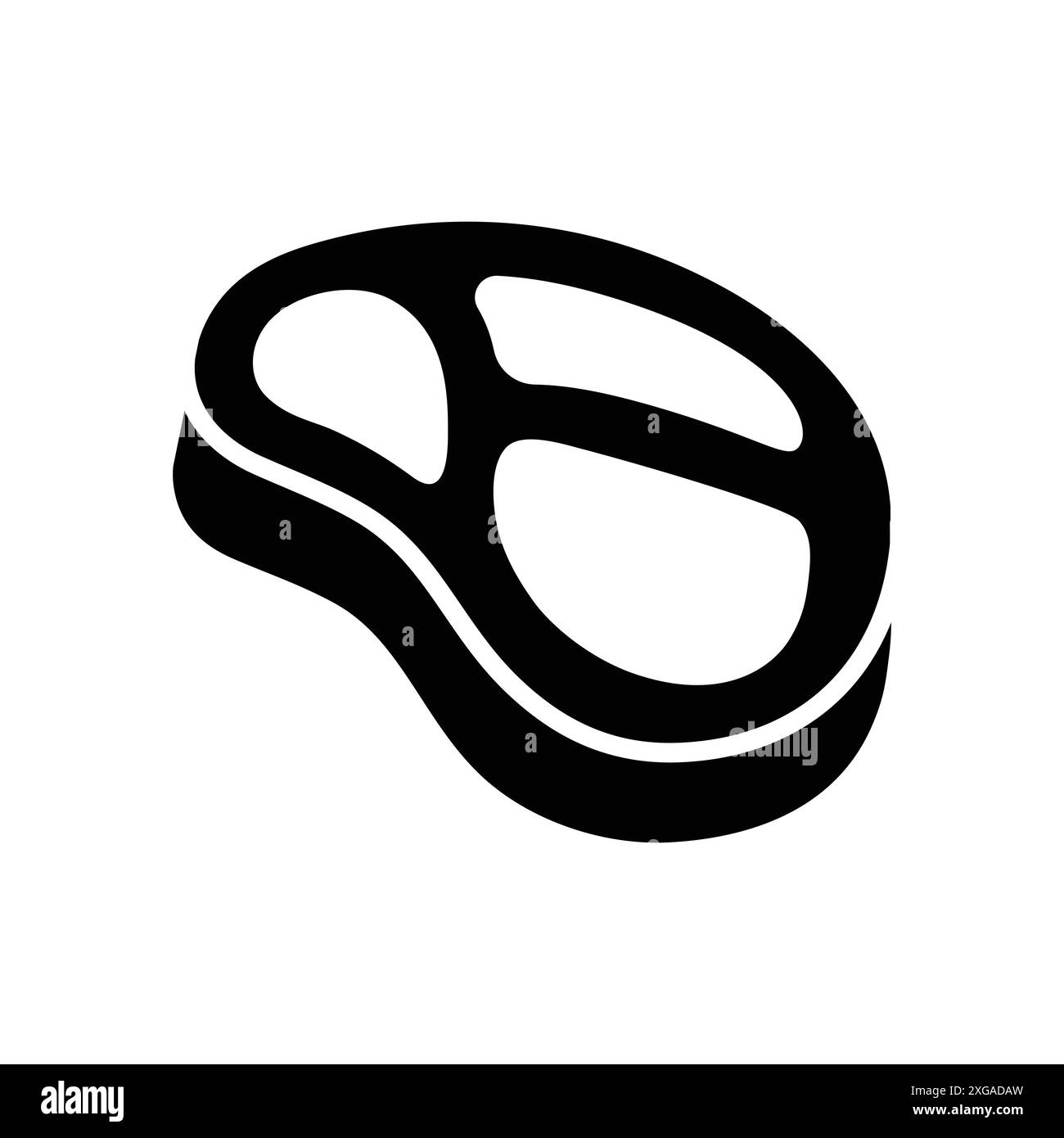 Fleisch-Symbol-Vektor-Design-Vorlage in weißem Hintergrund Stock Vektor