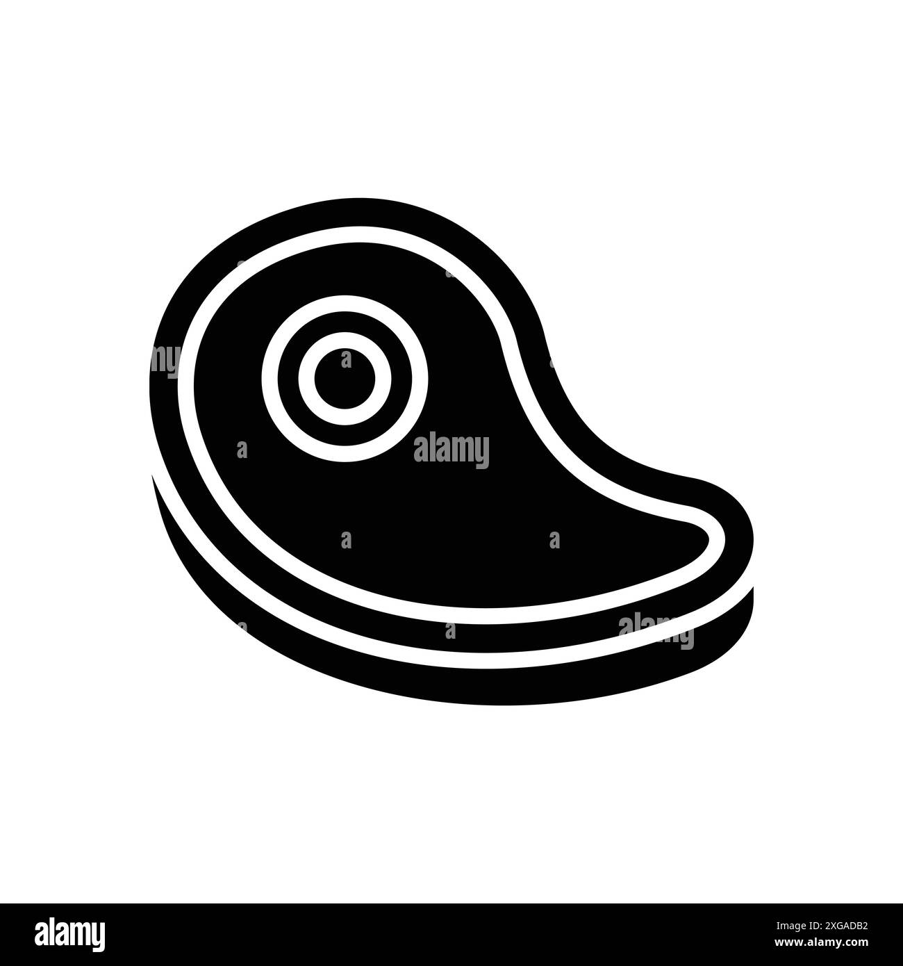 Fleisch-Symbol-Vektor-Design-Vorlage in weißem Hintergrund Stock Vektor