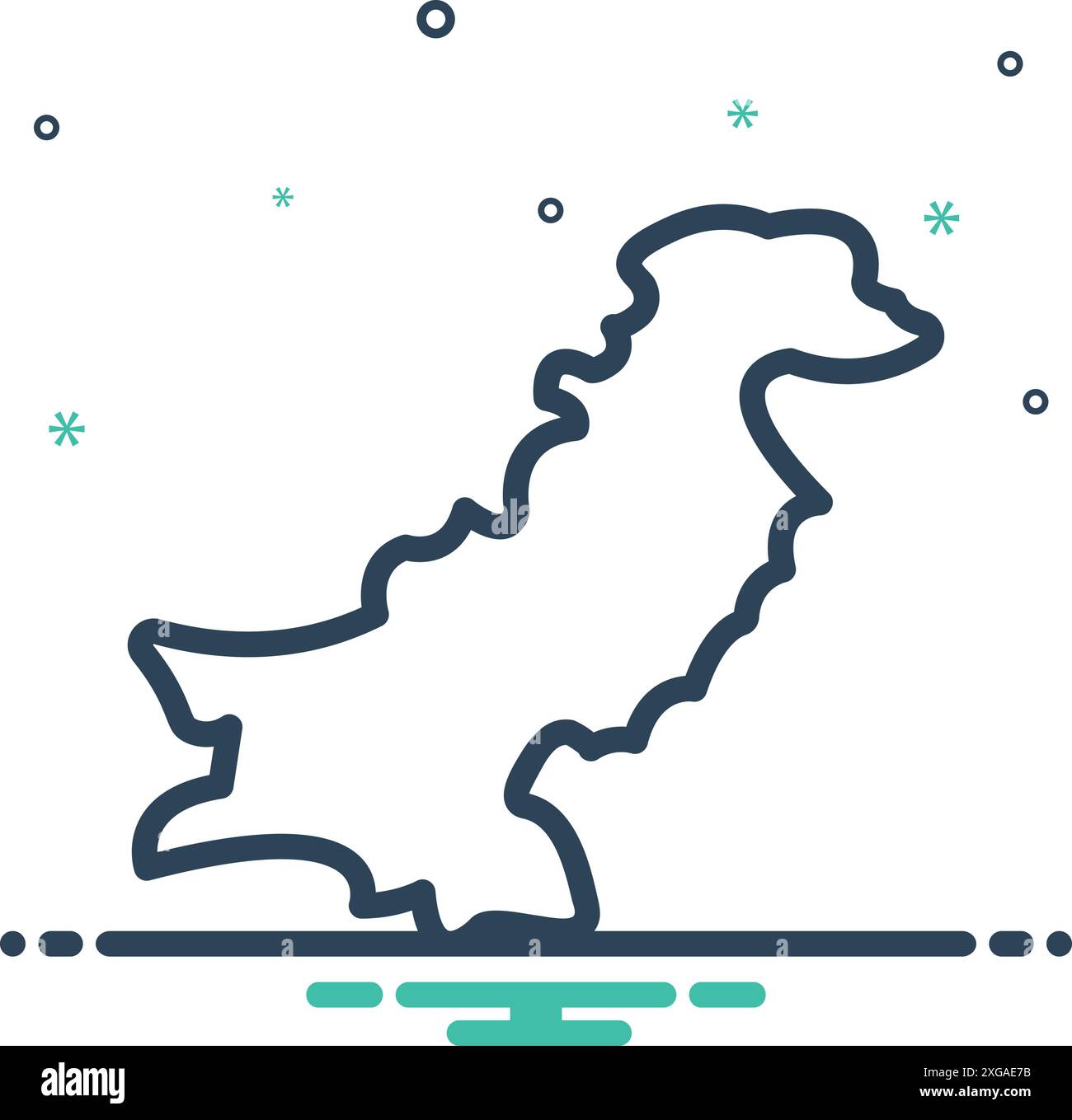 Symbol für pakistan, Land Stock Vektor