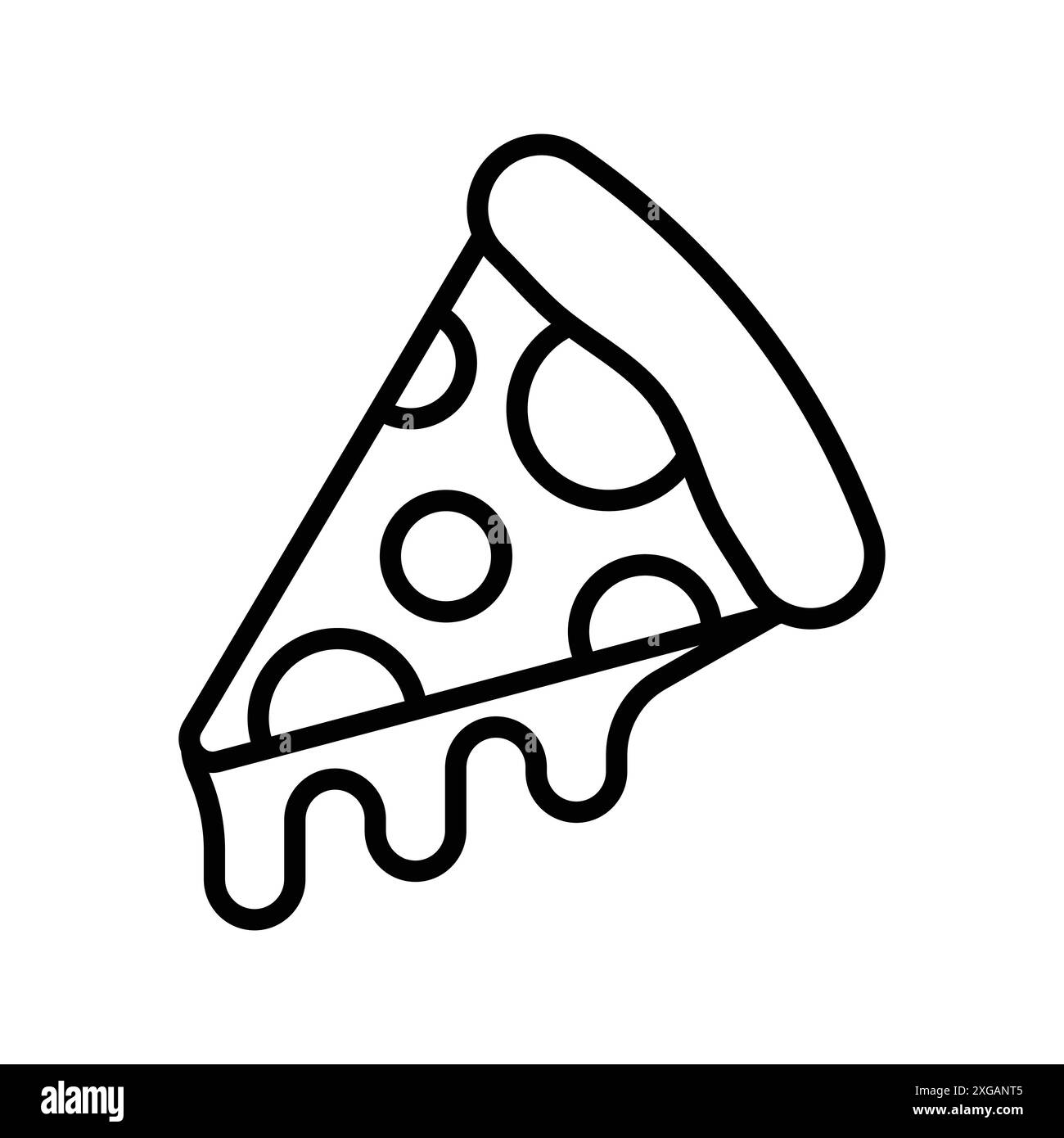 Pizza-Symbol Vektor-Design-Vorlage in weißem Hintergrund Stock Vektor